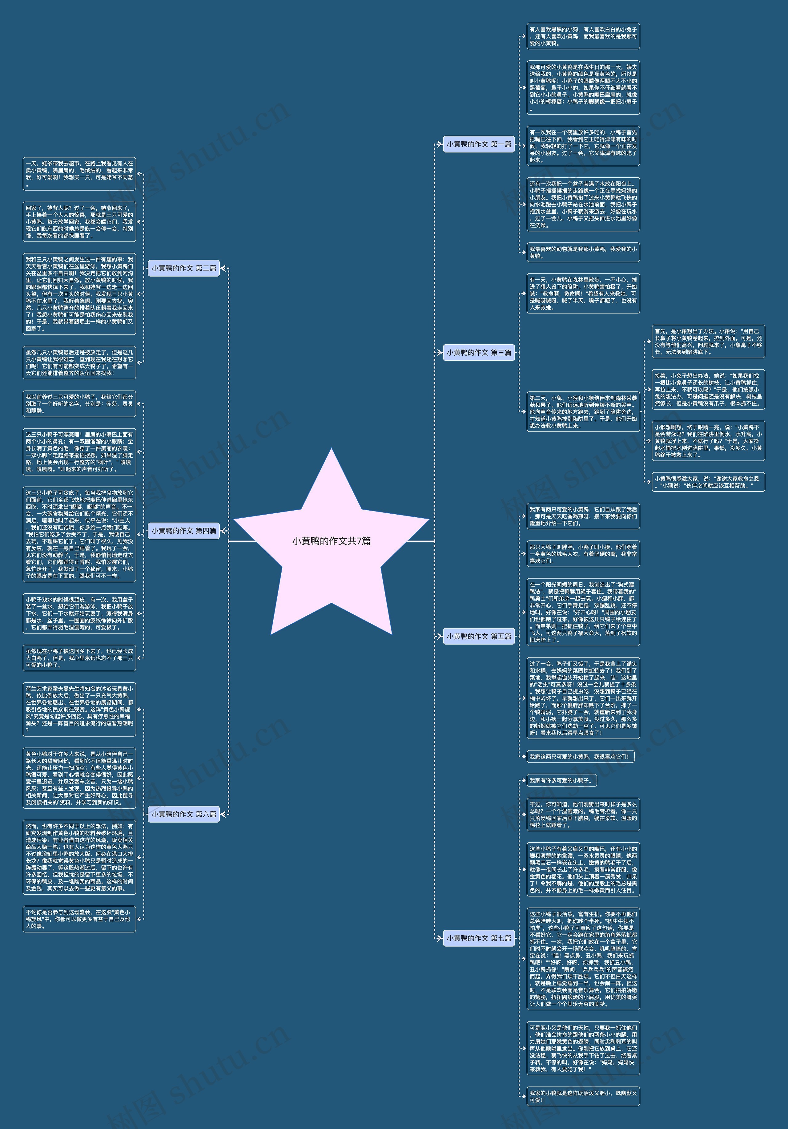小黄鸭的作文共7篇思维导图