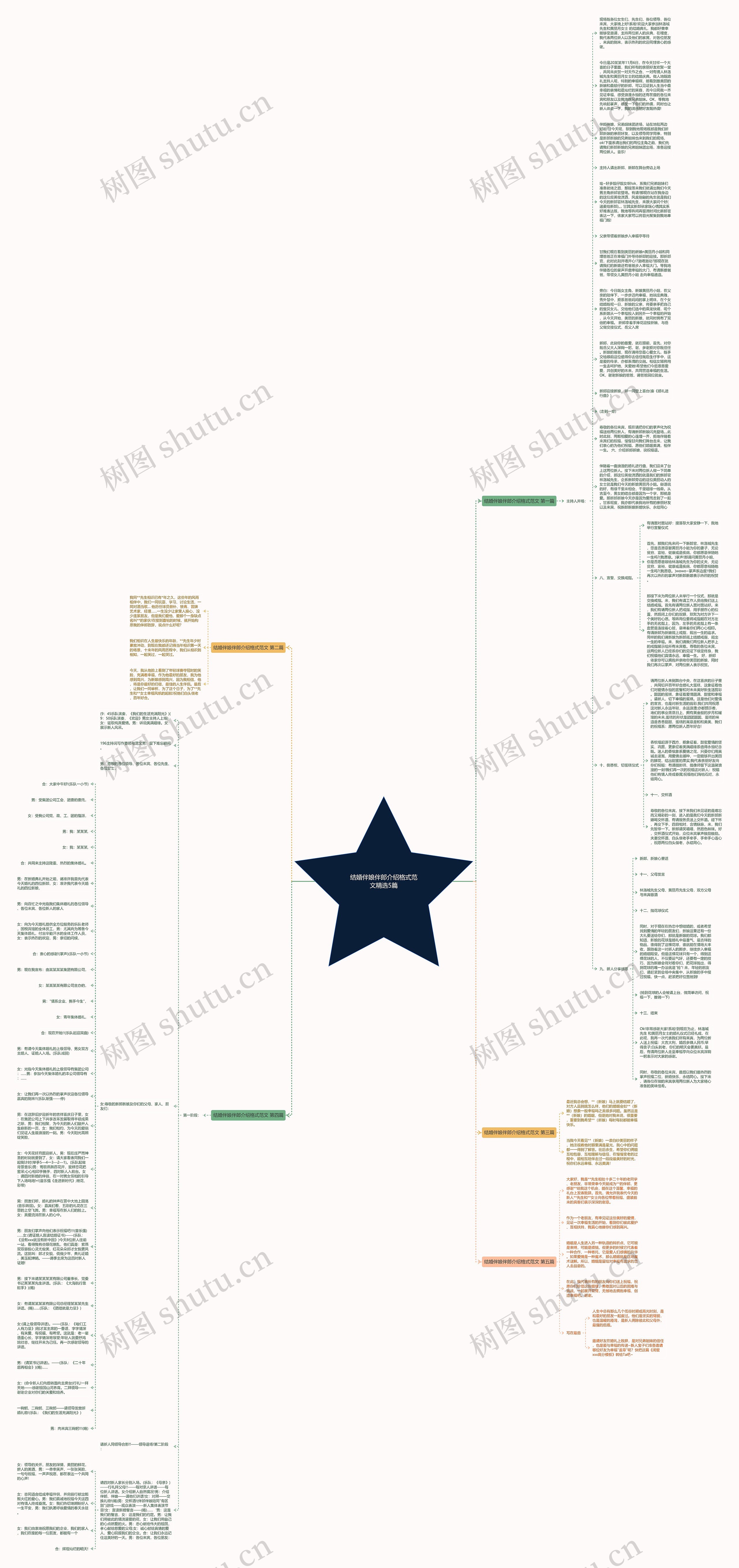 结婚伴娘伴郎介绍格式范文精选5篇思维导图