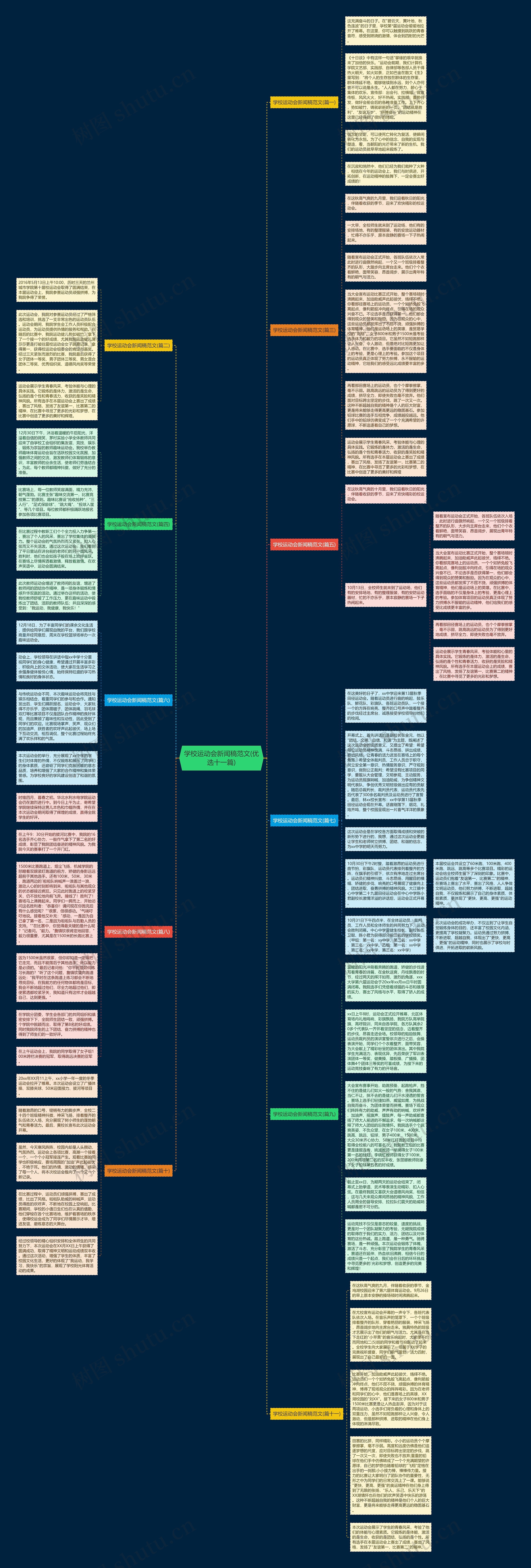 学校运动会新闻稿范文(优选十一篇)思维导图