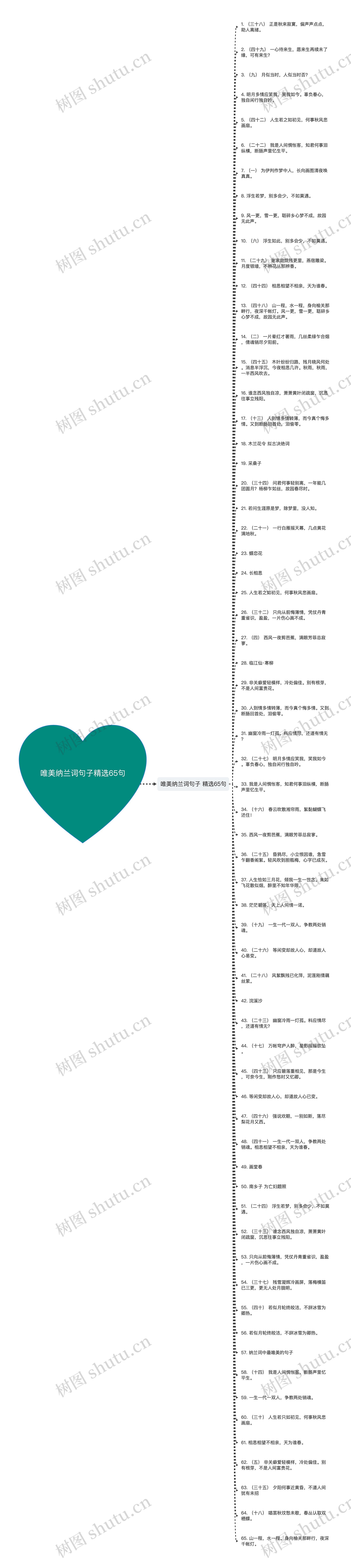 唯美纳兰词句子精选65句思维导图