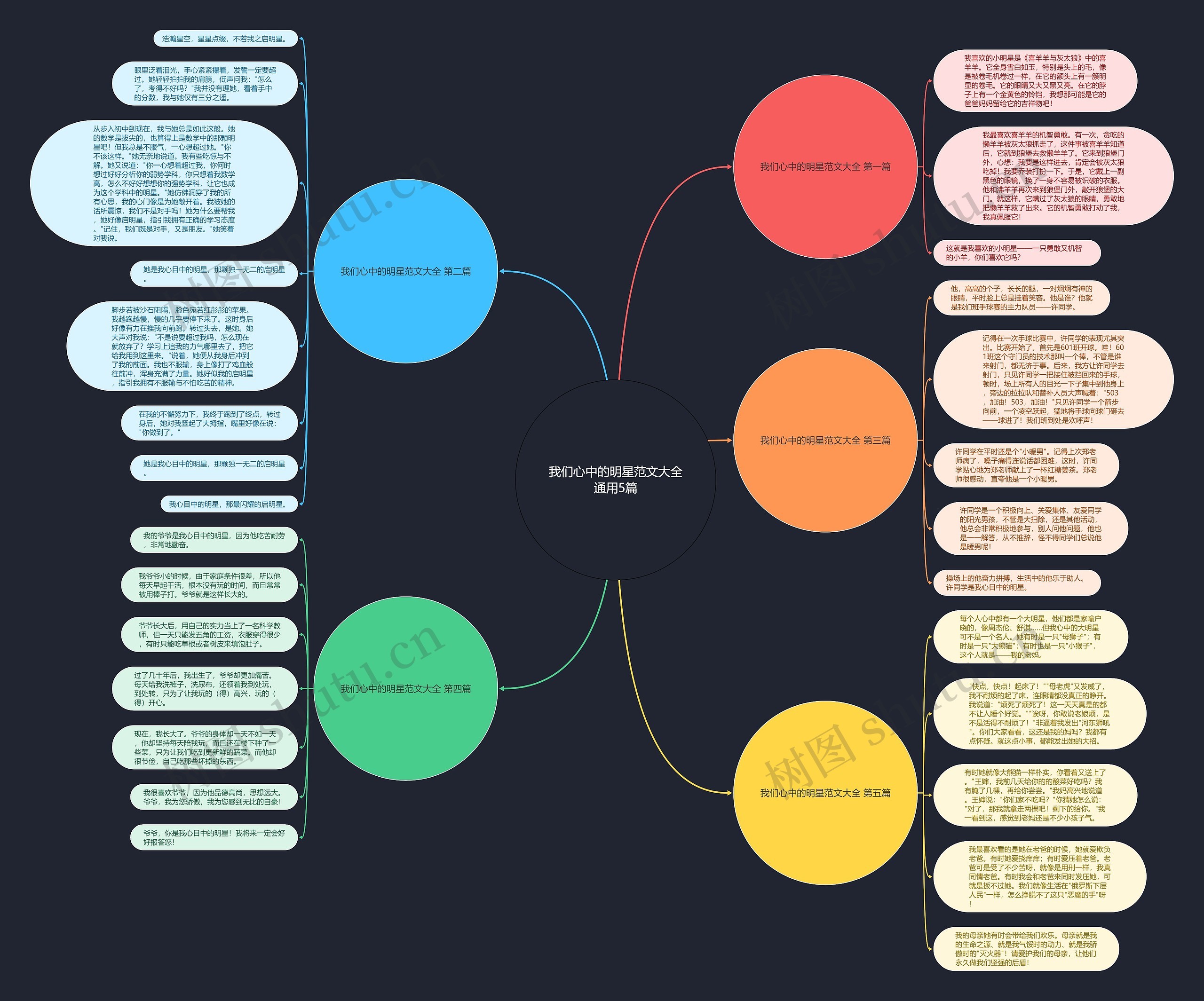 我们心中的明星范文大全通用5篇思维导图