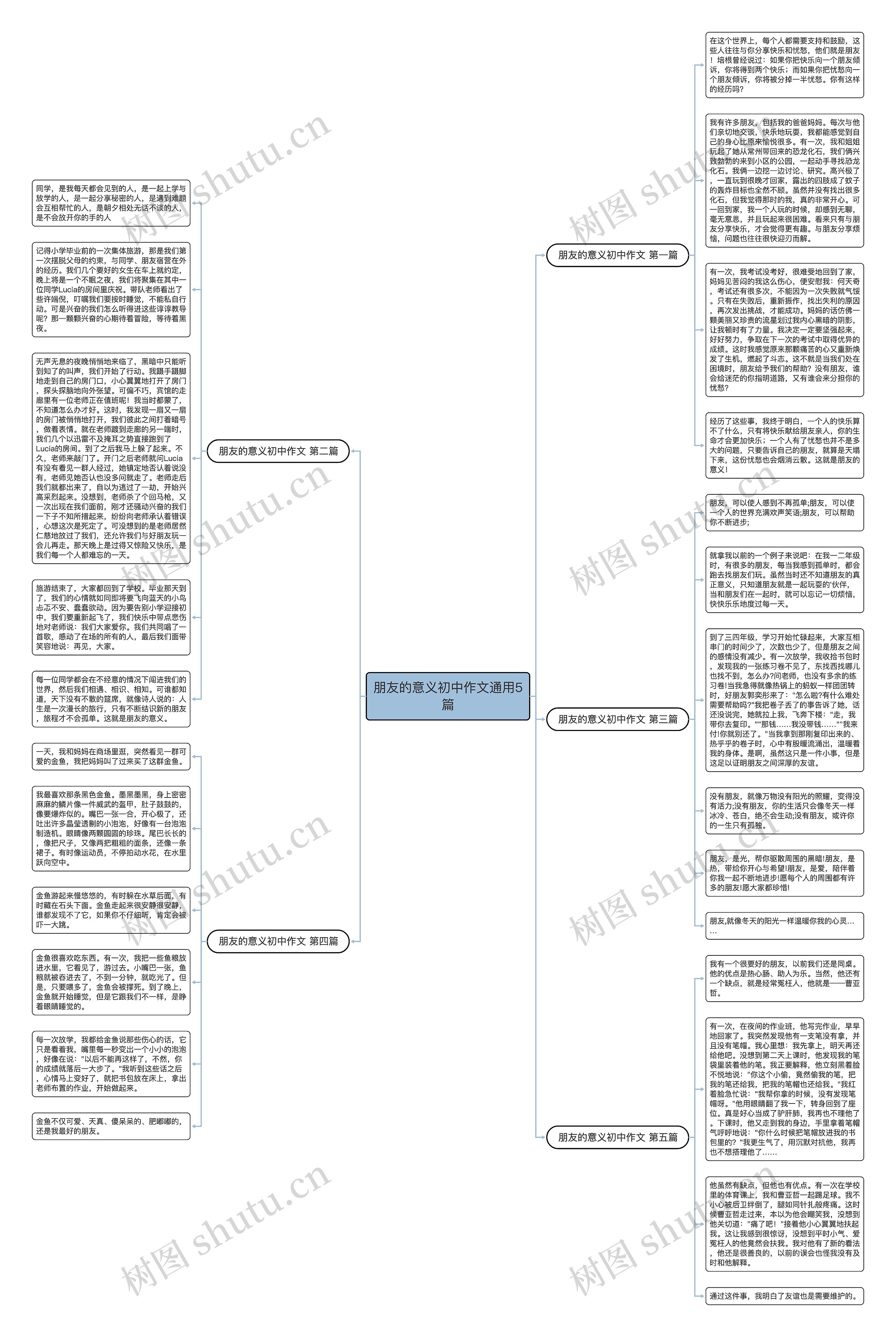 朋友的意义初中作文通用5篇思维导图