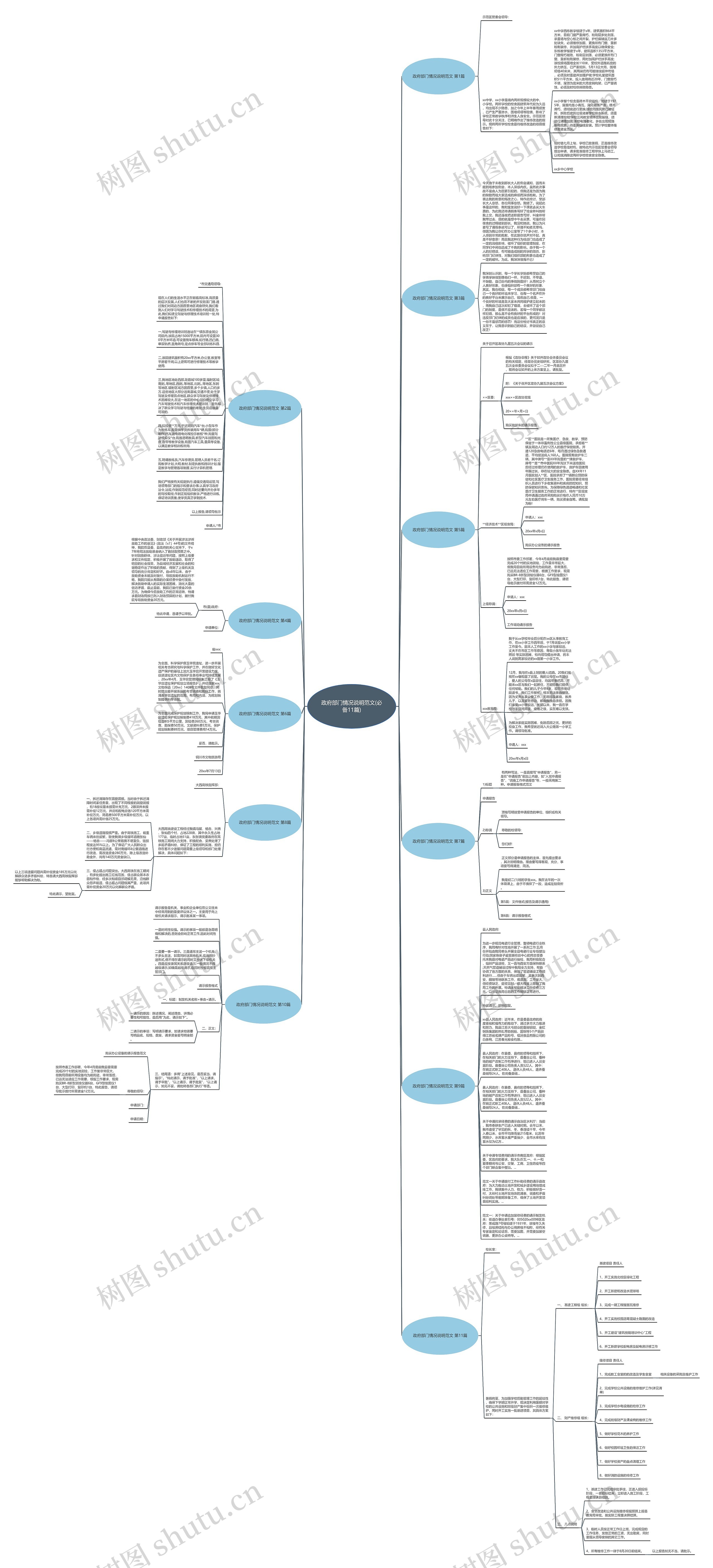 政府部门情况说明范文(必备11篇)思维导图