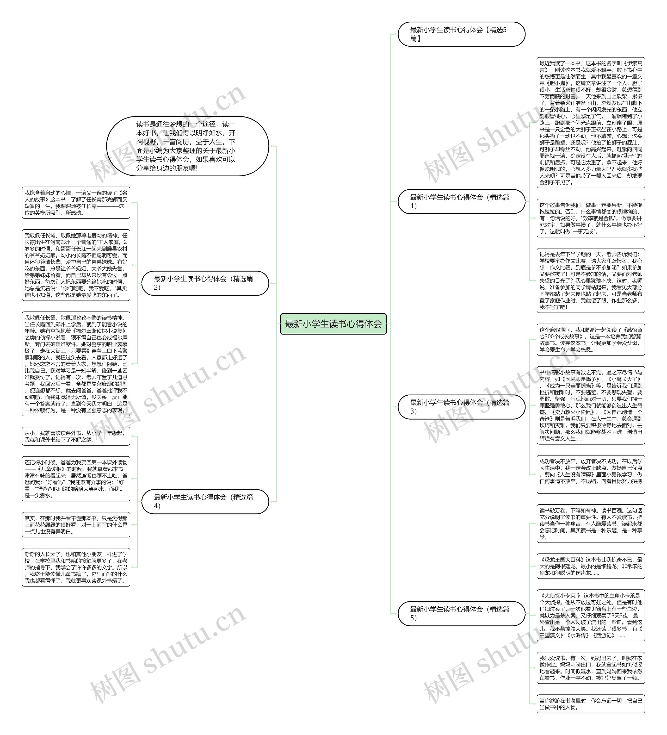 最新小学生读书心得体会思维导图