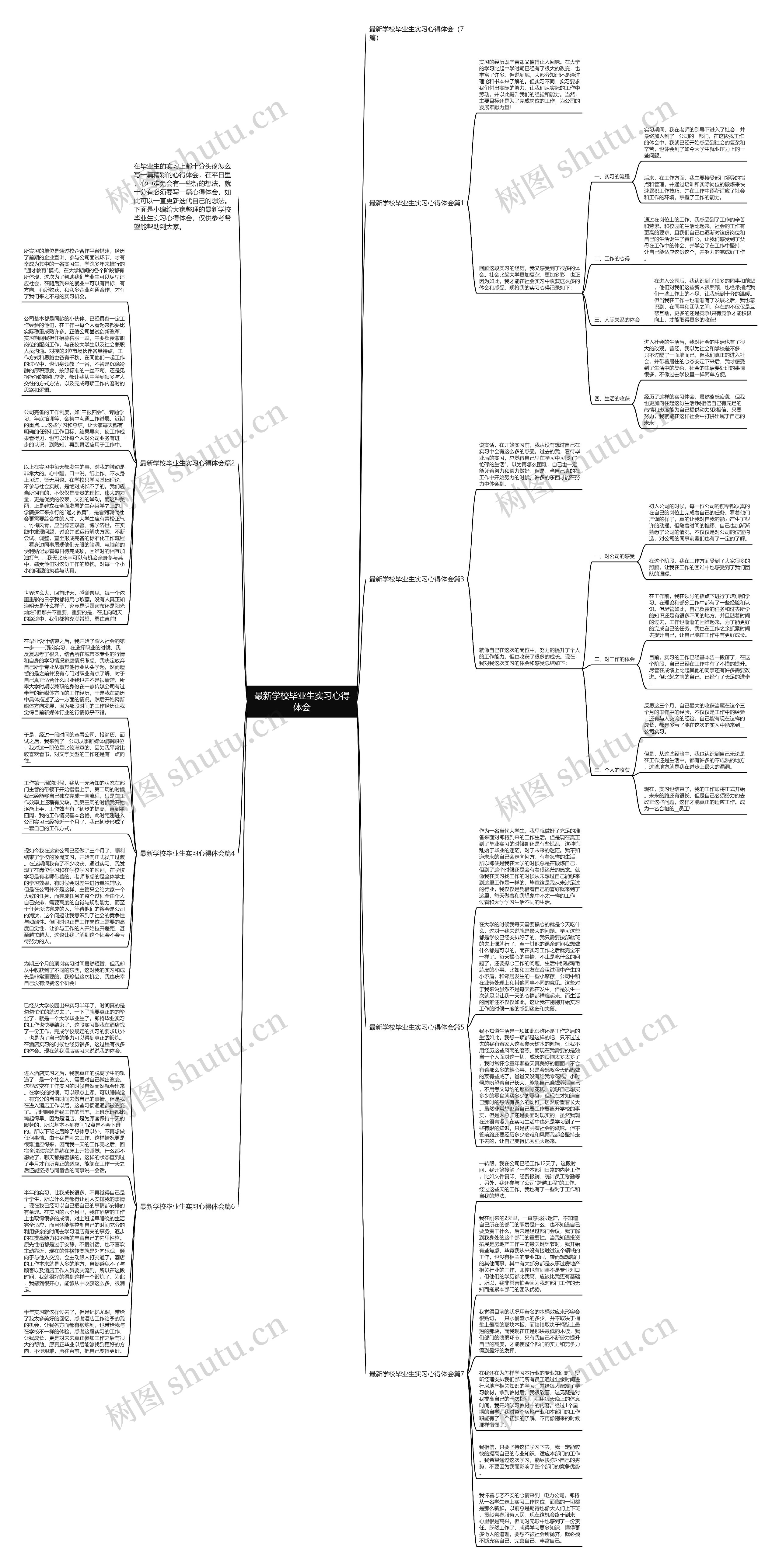 最新学校毕业生实习心得体会思维导图