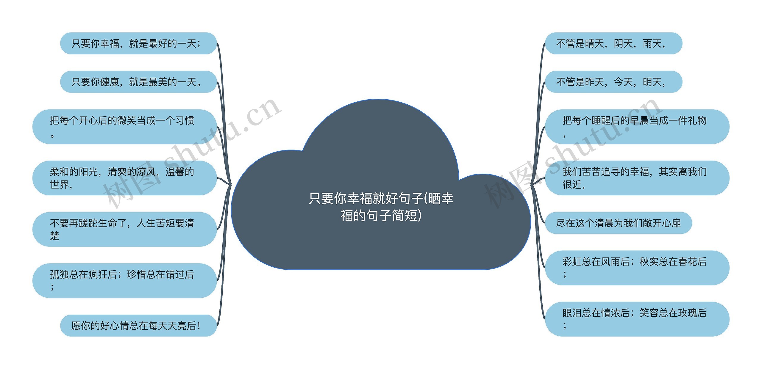 只要你幸福就好句子(晒幸福的句子简短)思维导图