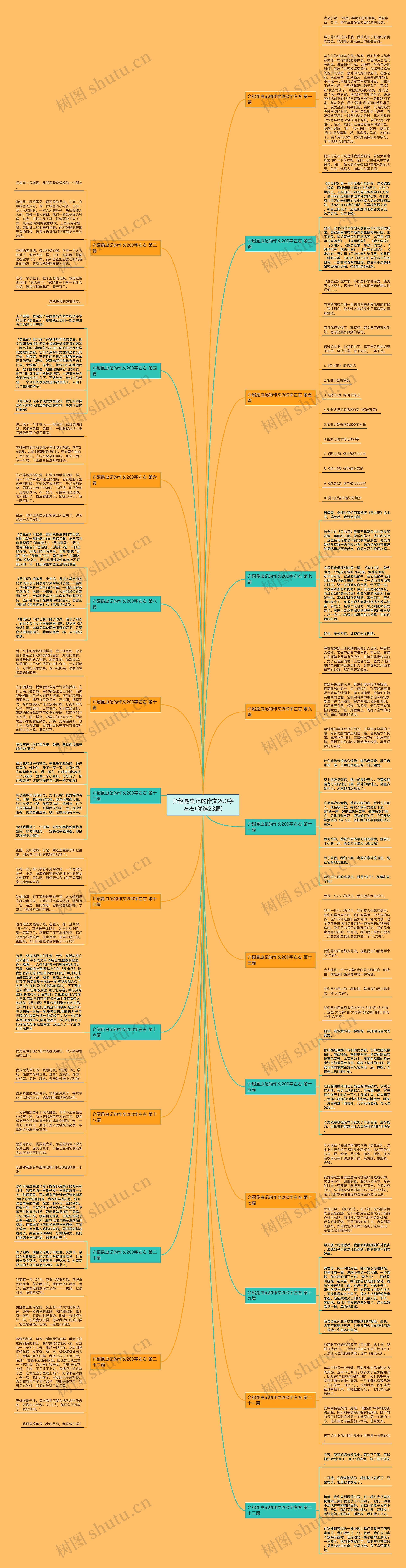介绍昆虫记的作文200字左右(优选23篇)思维导图