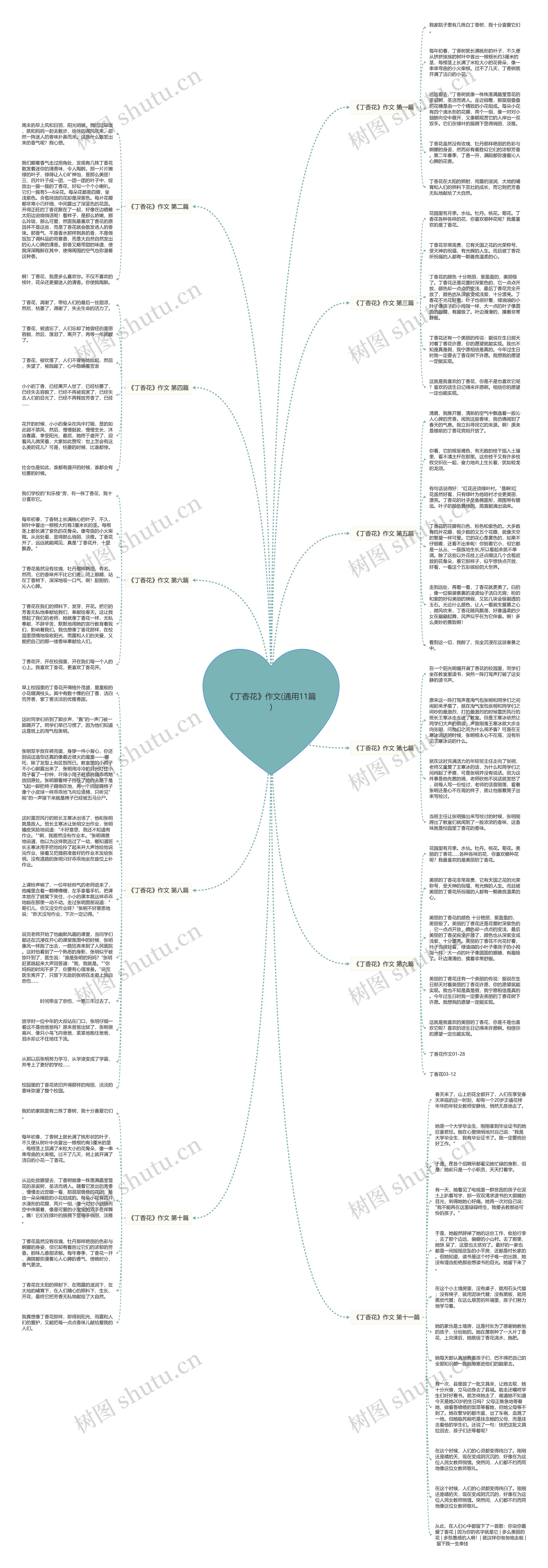 《丁香花》作文(通用11篇)思维导图