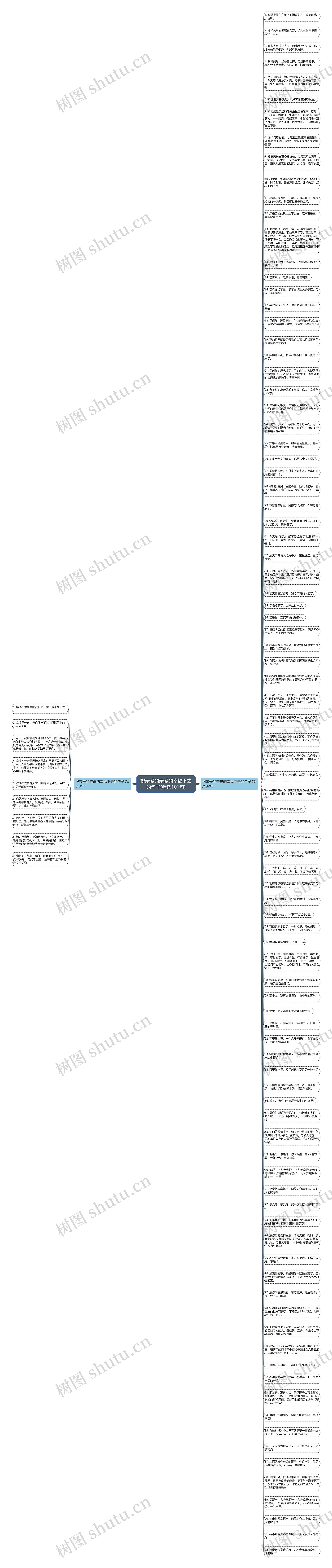 祝亲爱的亲爱的幸福下去的句子(精选101句)思维导图