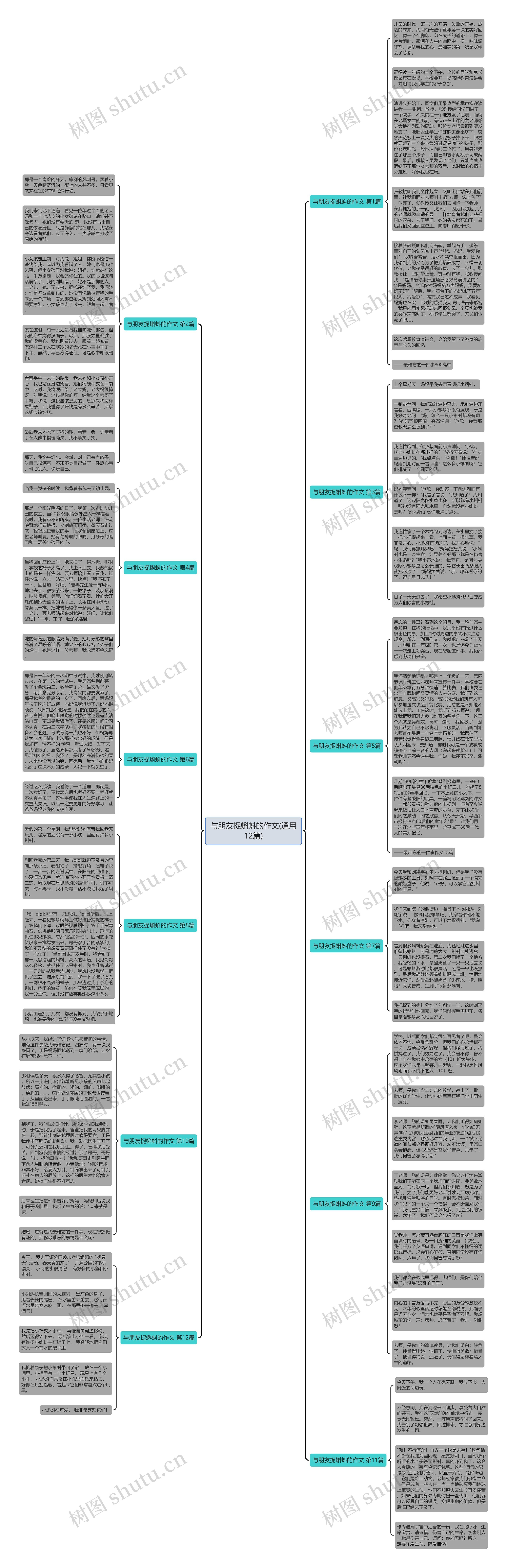 与朋友捉蝌蚪的作文(通用12篇)思维导图