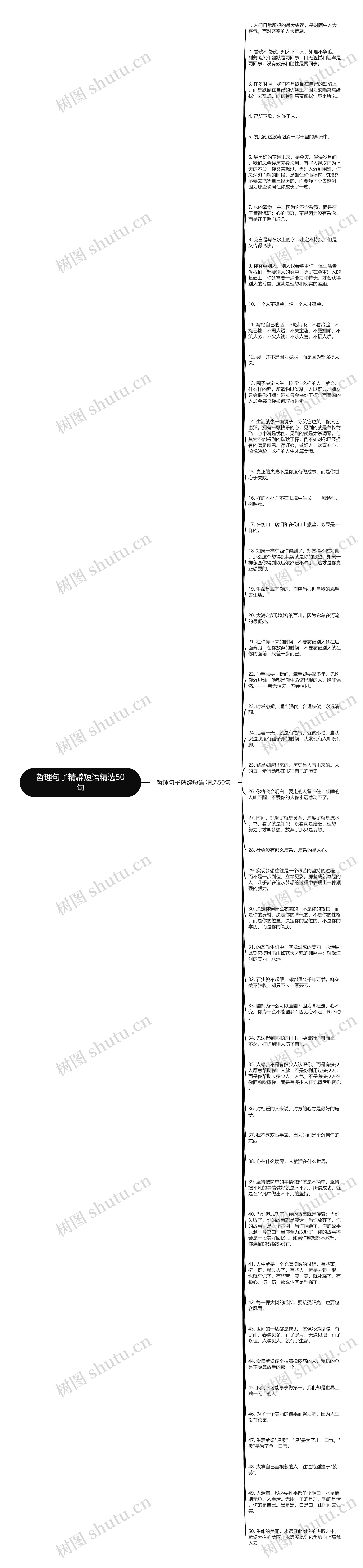 哲理句子精辟短语精选50句思维导图