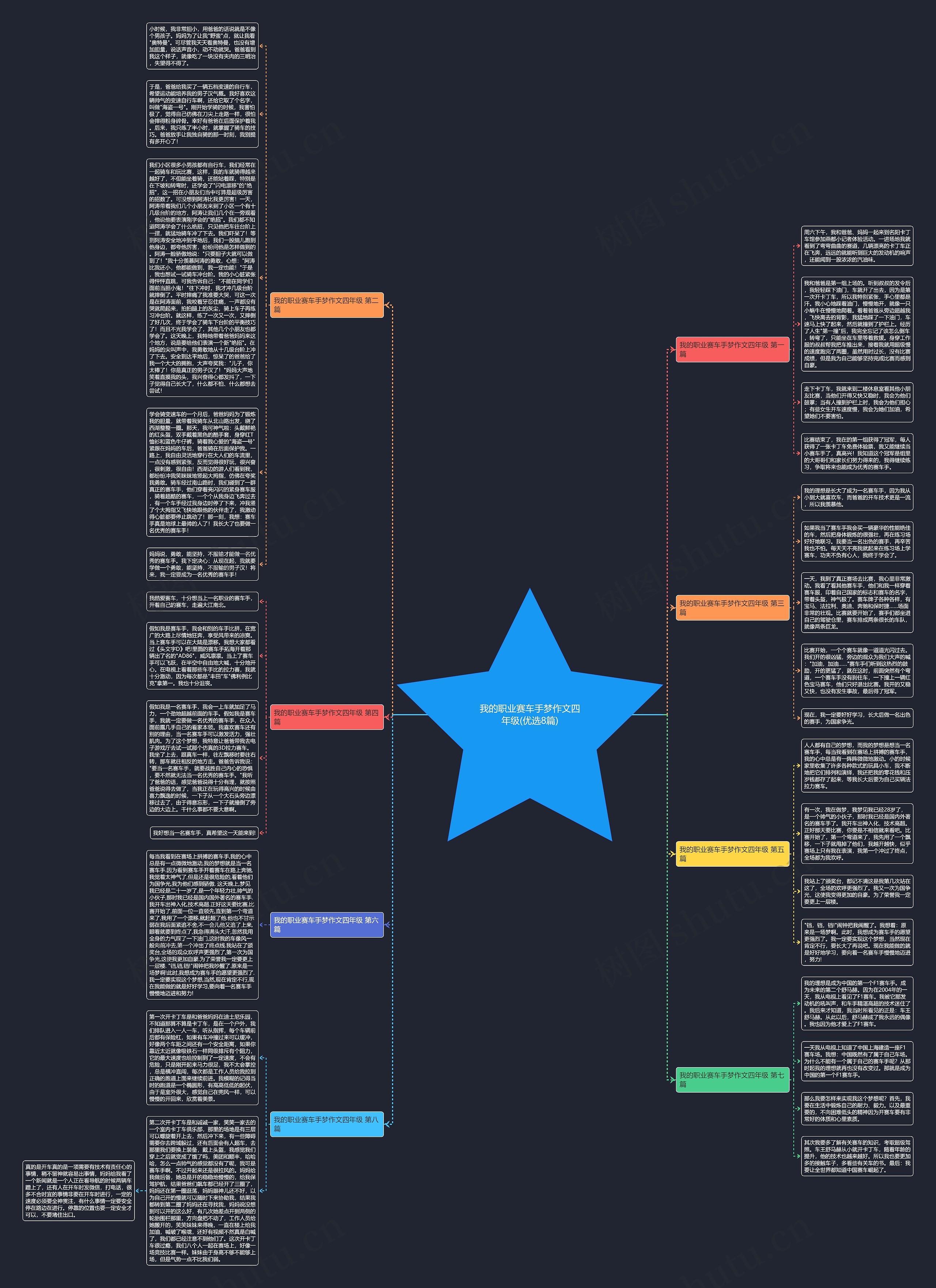 我的职业赛车手梦作文四年级(优选8篇)思维导图