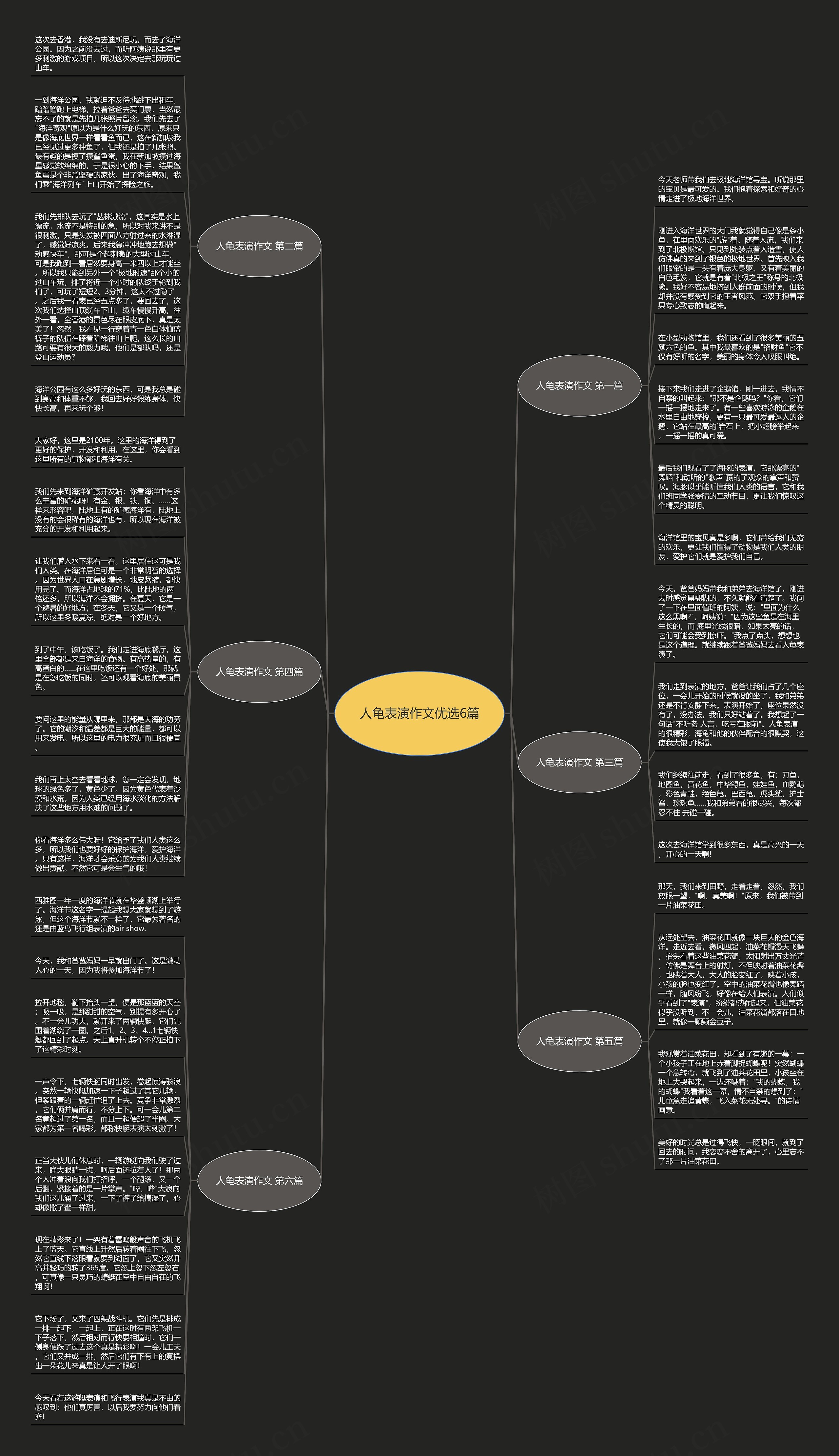 人龟表演作文优选6篇思维导图