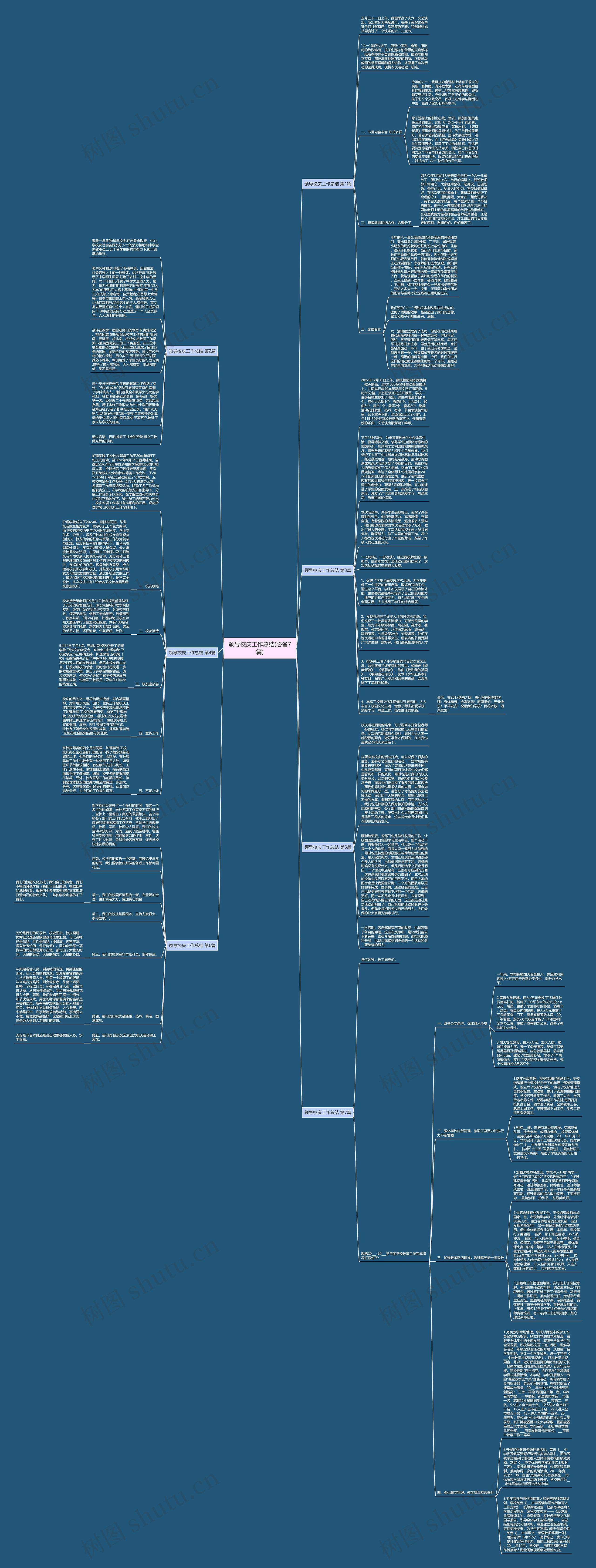 领导校庆工作总结(必备7篇)思维导图