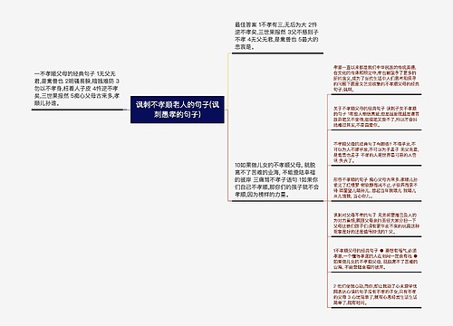 讽刺不孝顺老人的句子(讽刺愚孝的句子)