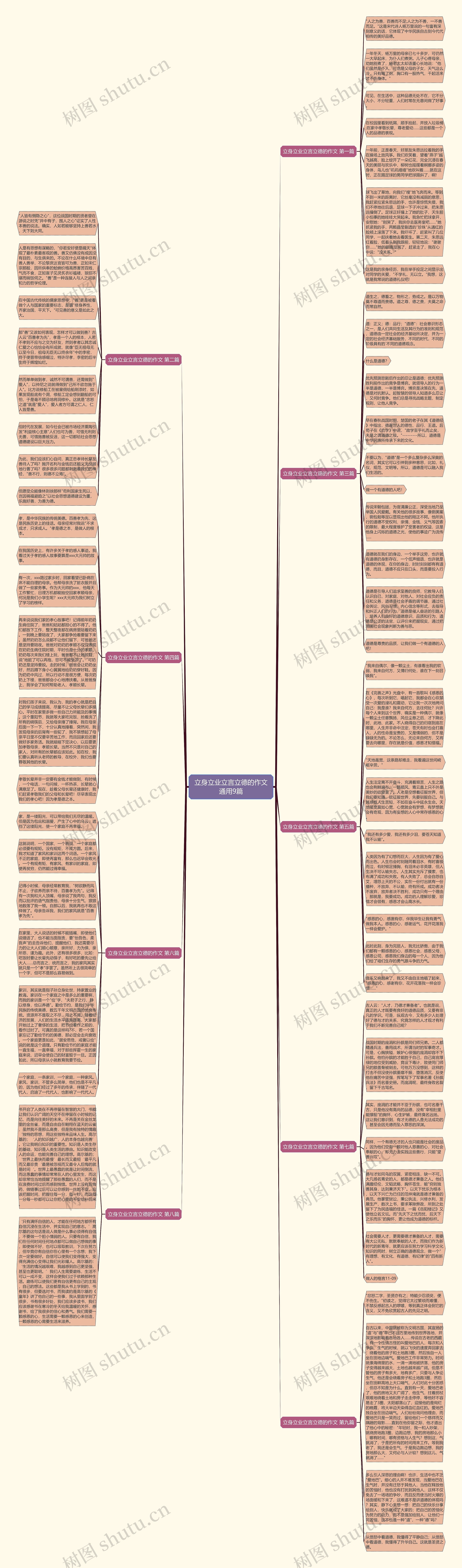 立身立业立言立德的作文通用9篇思维导图