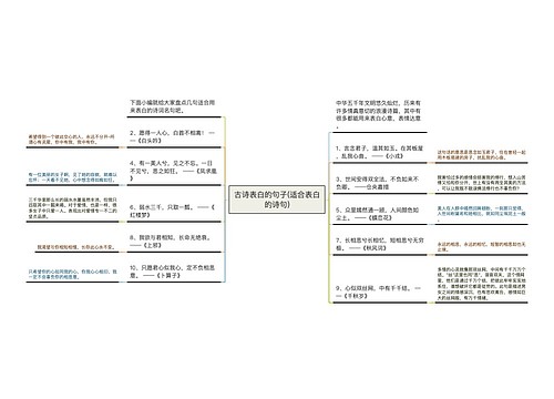 古诗表白的句子(适合表白的诗句) 古诗表白的句子(适合表白的诗句)