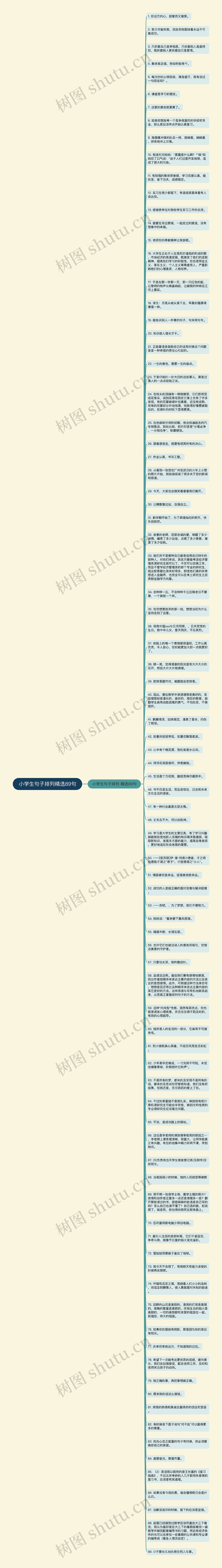 小学生句子排列精选89句思维导图