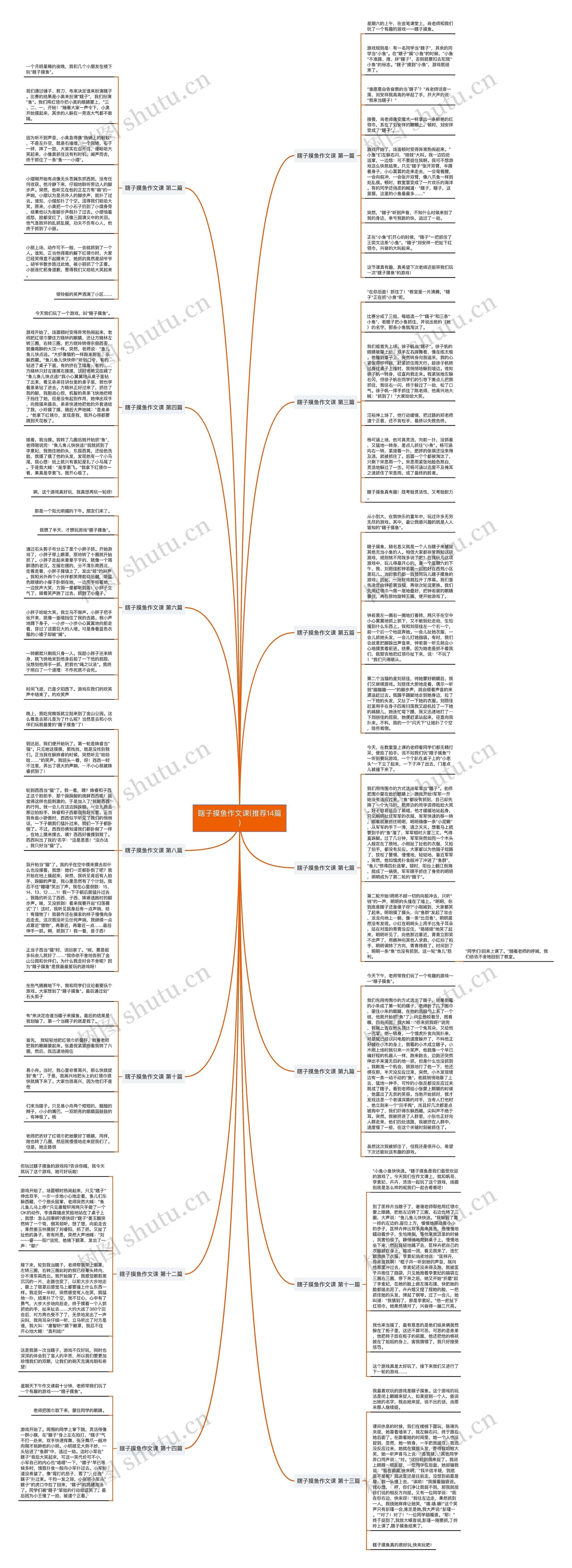 瞎子摸鱼作文课(推荐14篇)思维导图
