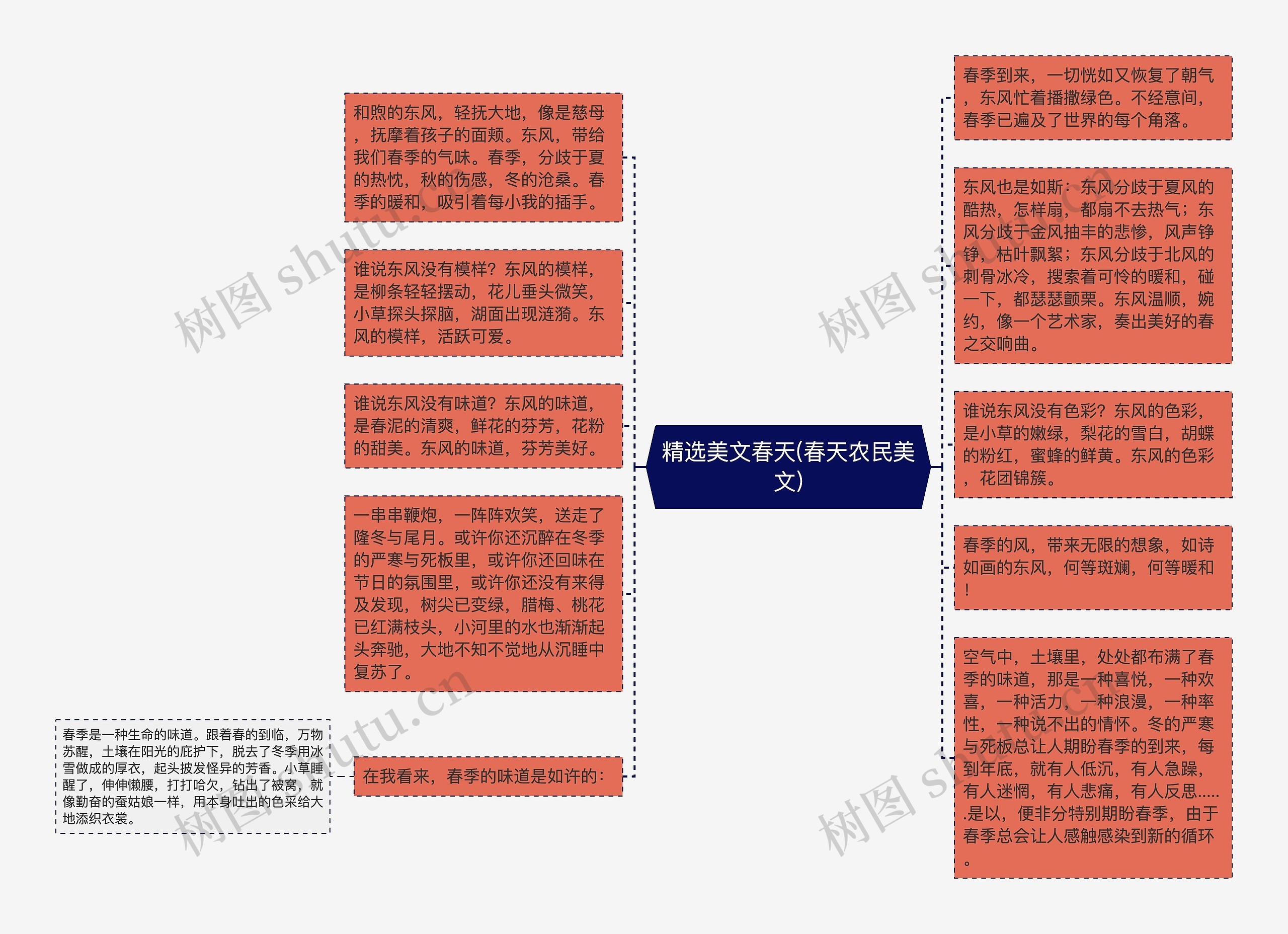 精选美文春天(春天农民美文)思维导图