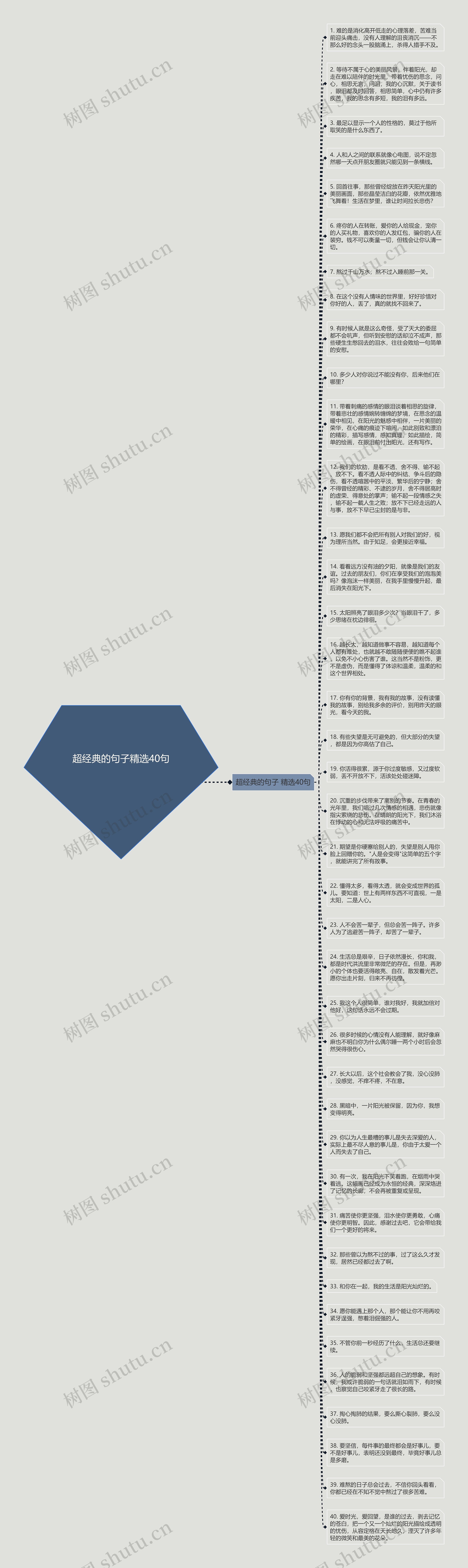 超经典的句子精选40句思维导图