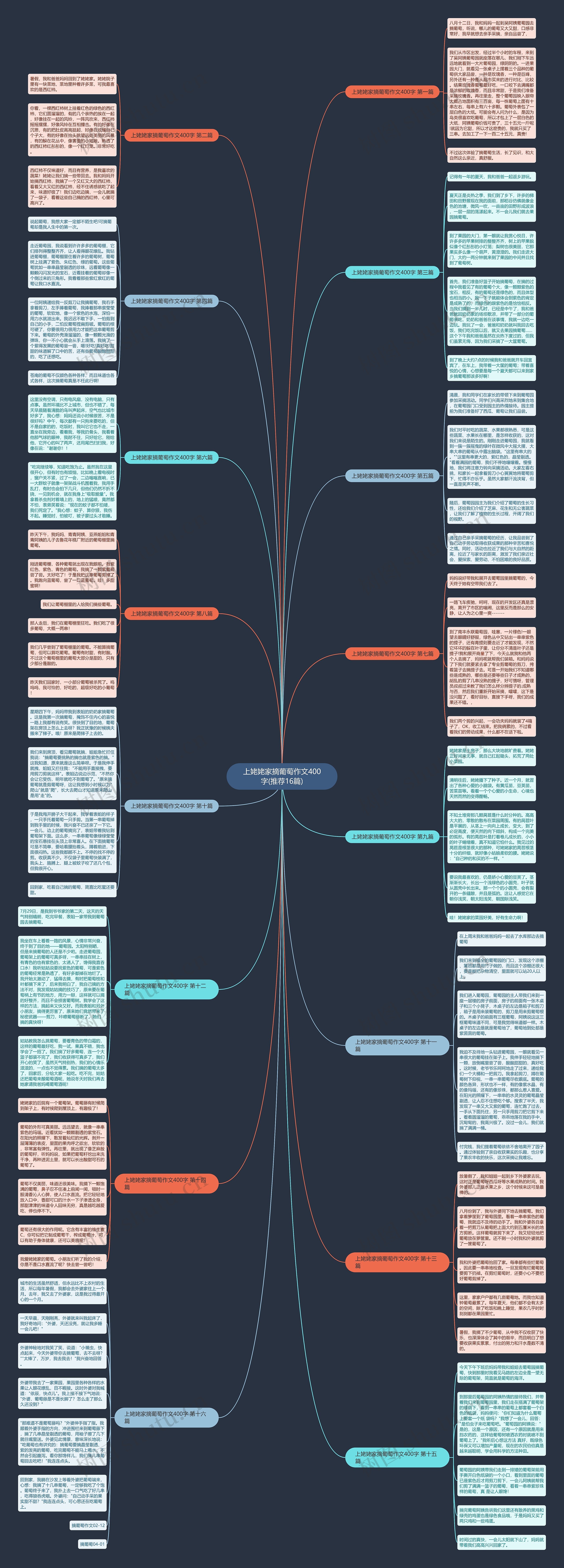 上姥姥家摘葡萄作文400字(推荐16篇)思维导图