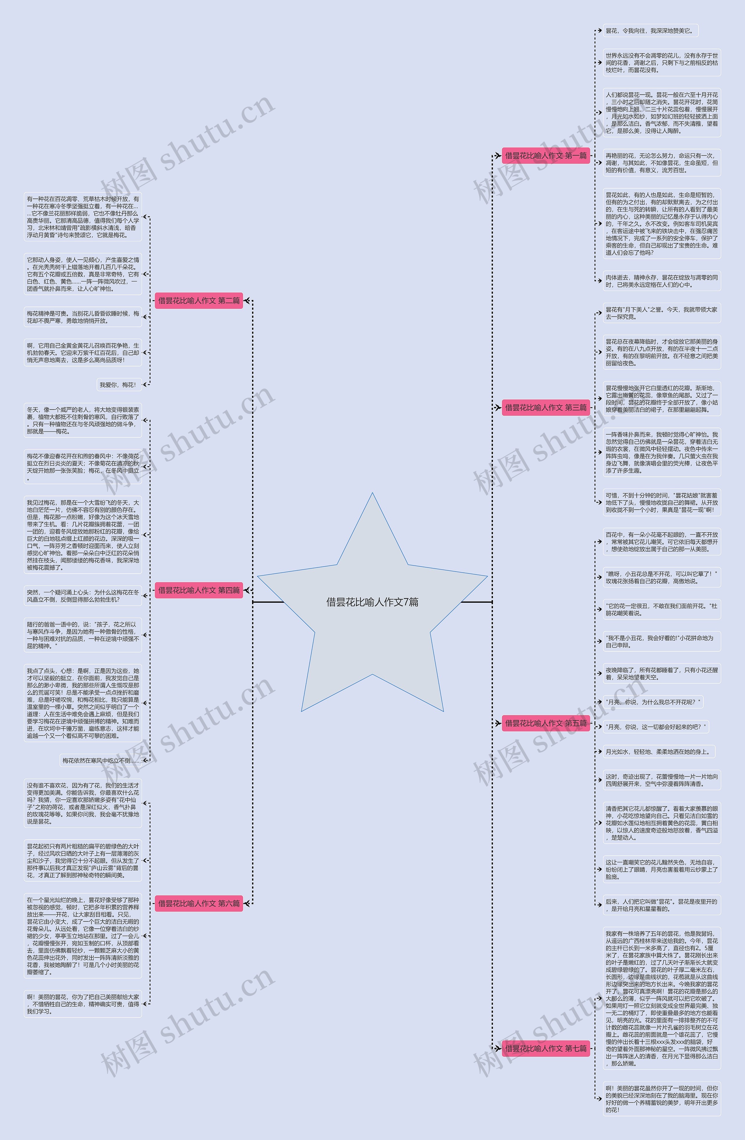 借昙花比喻人作文7篇思维导图