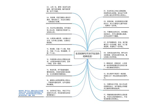 生活经典句子(关于生活的经典名言)