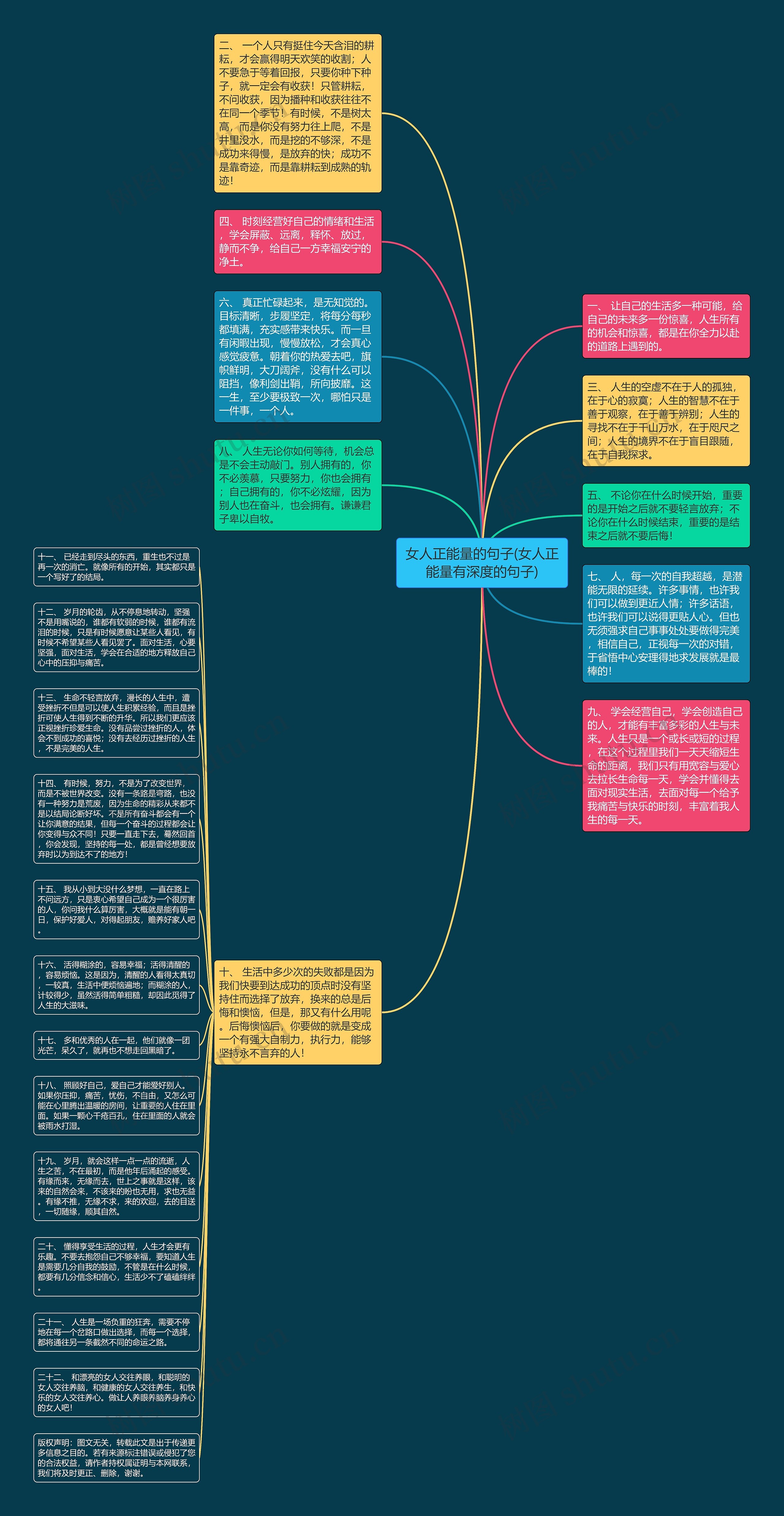 女人正能量的句子(女人正能量有深度的句子)思维导图