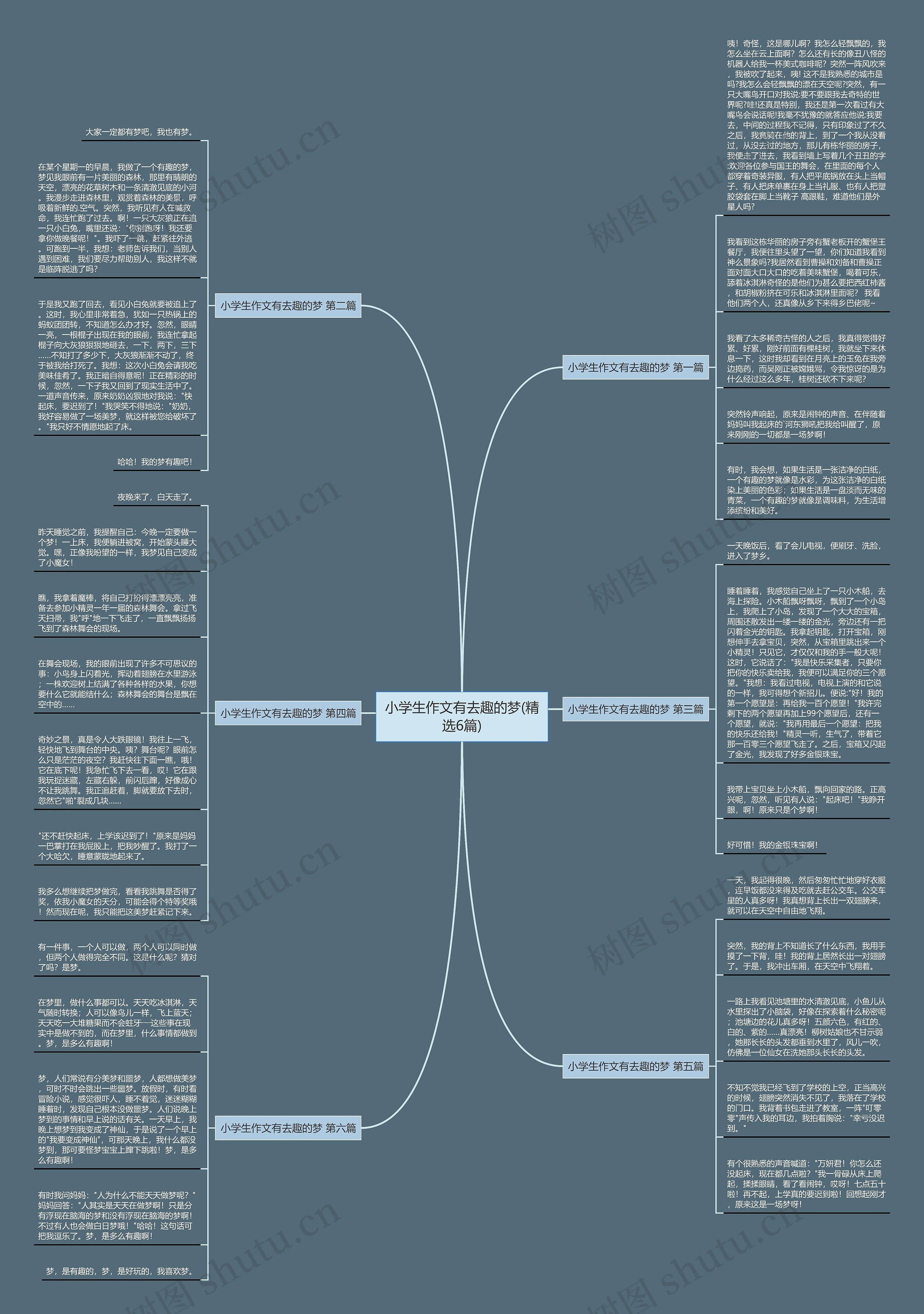 小学生作文有去趣的梦(精选6篇)思维导图