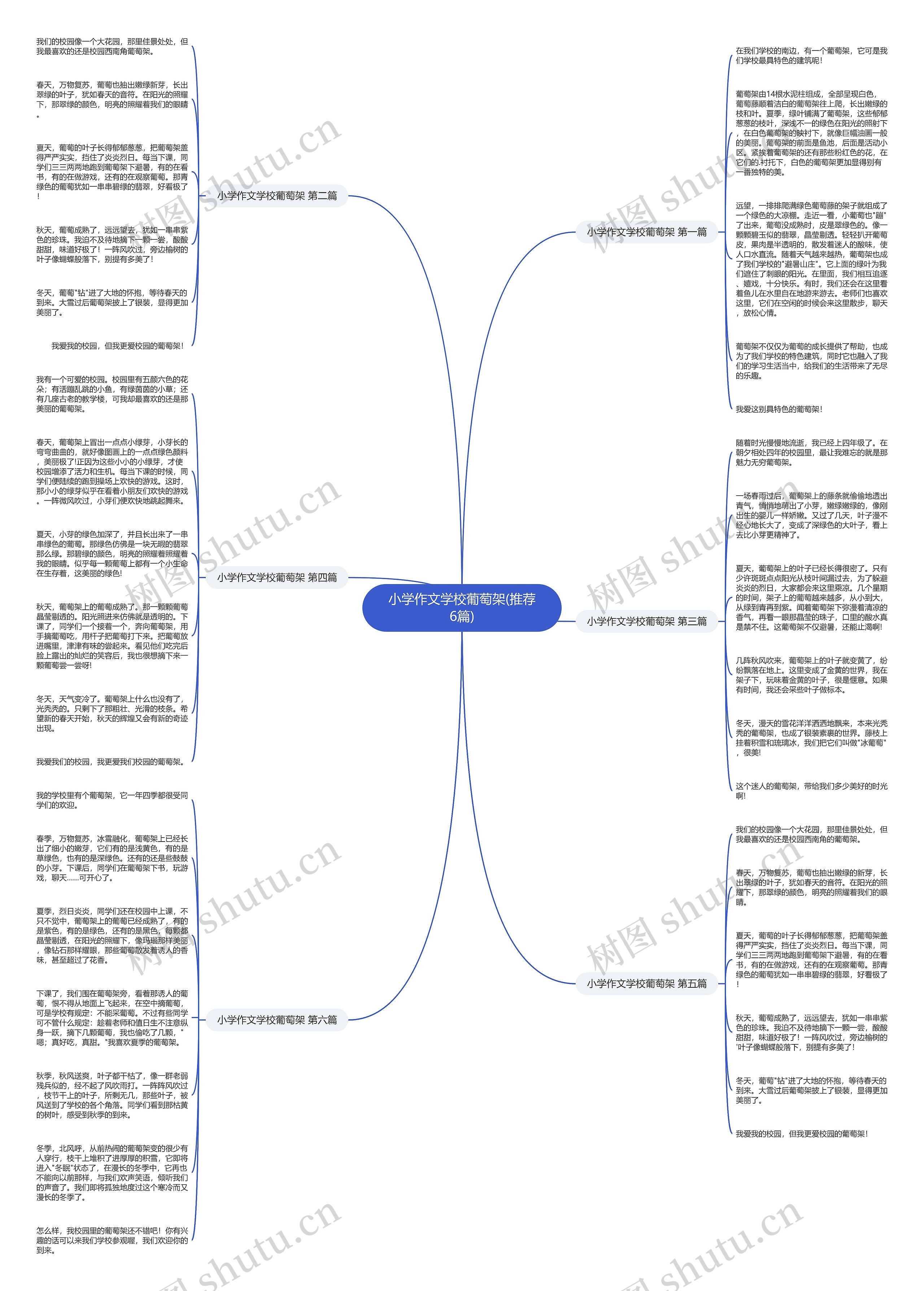 小学作文学校葡萄架(推荐6篇)思维导图