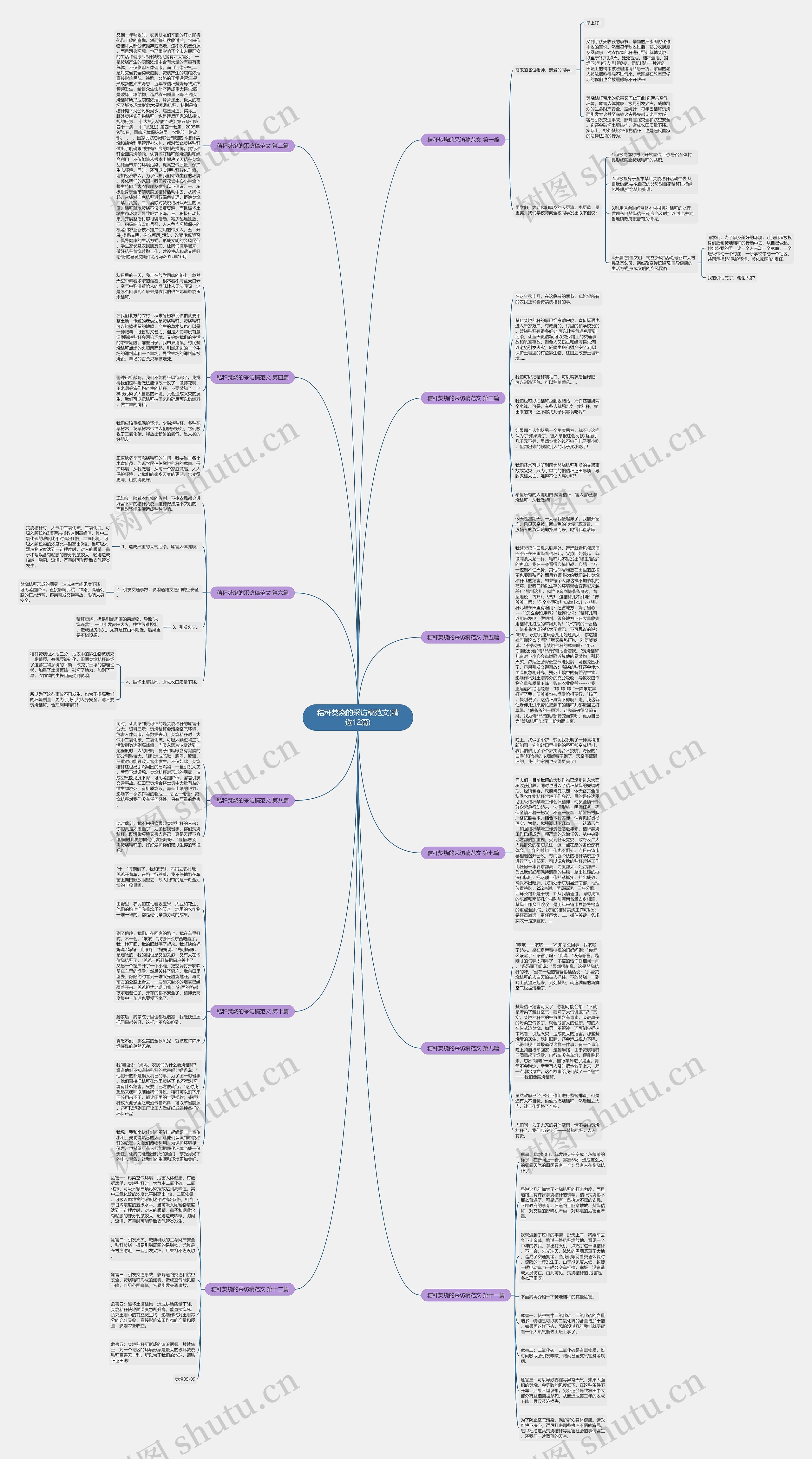 秸秆焚烧的采访稿范文(精选12篇)思维导图