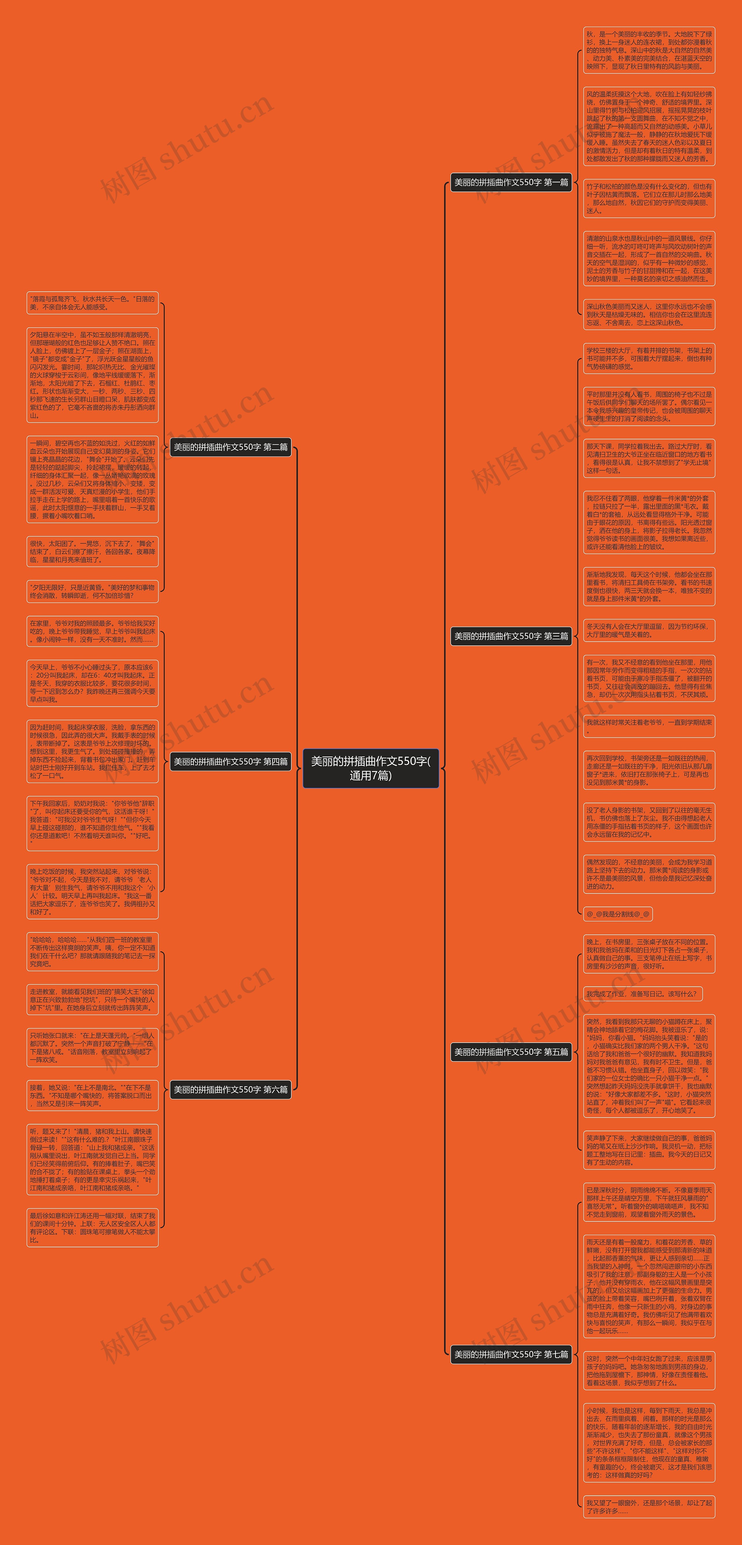 美丽的拼插曲作文550字(通用7篇)思维导图
