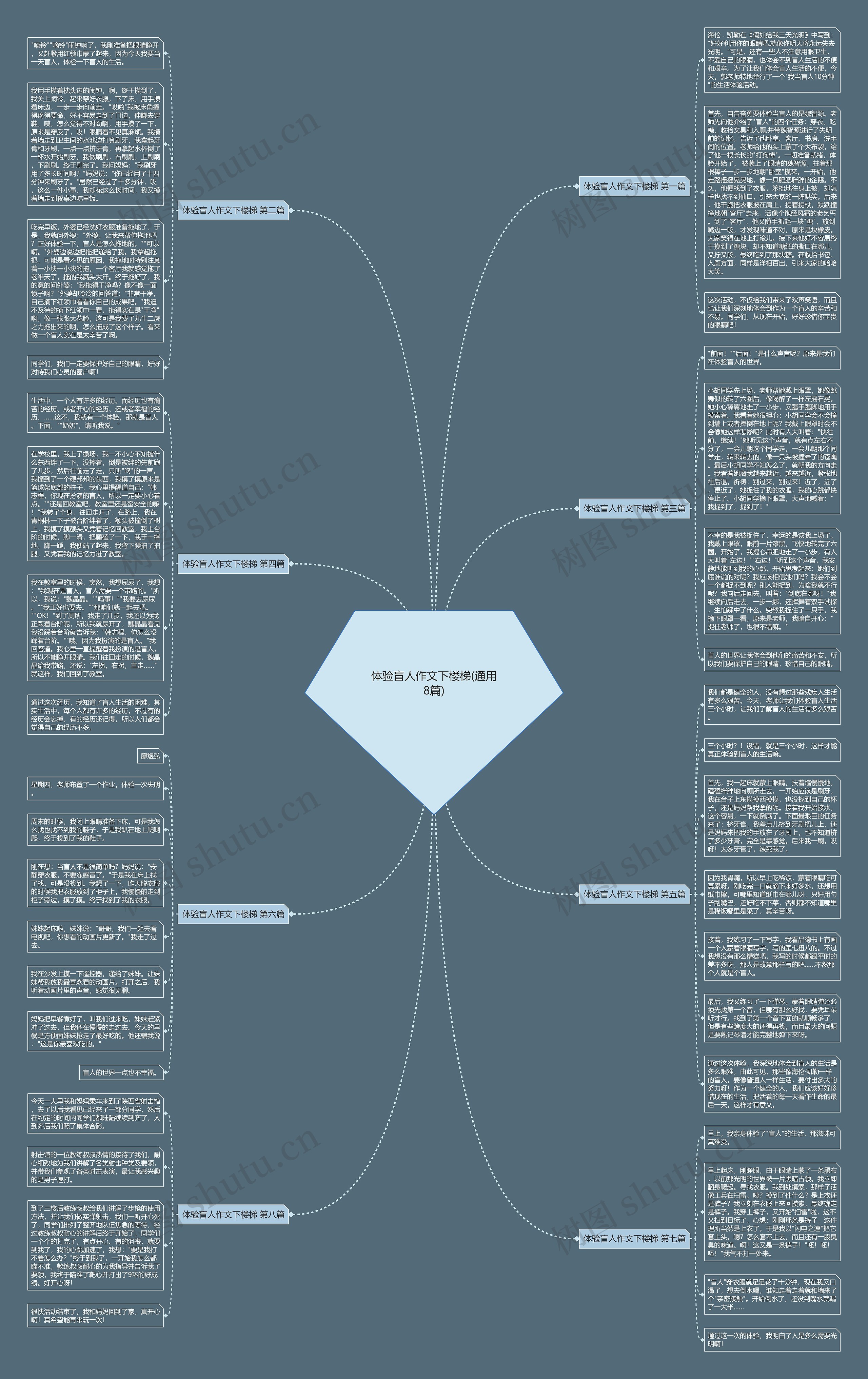 体验盲人作文下楼梯(通用8篇)思维导图