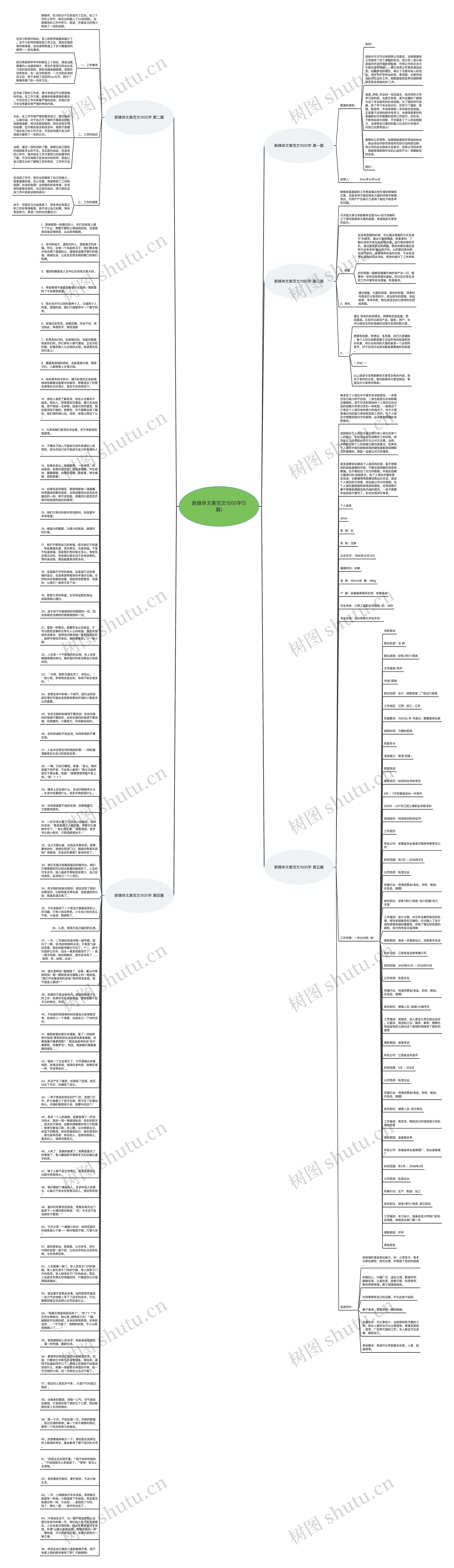 新媒体文案范文1500字(5篇)思维导图