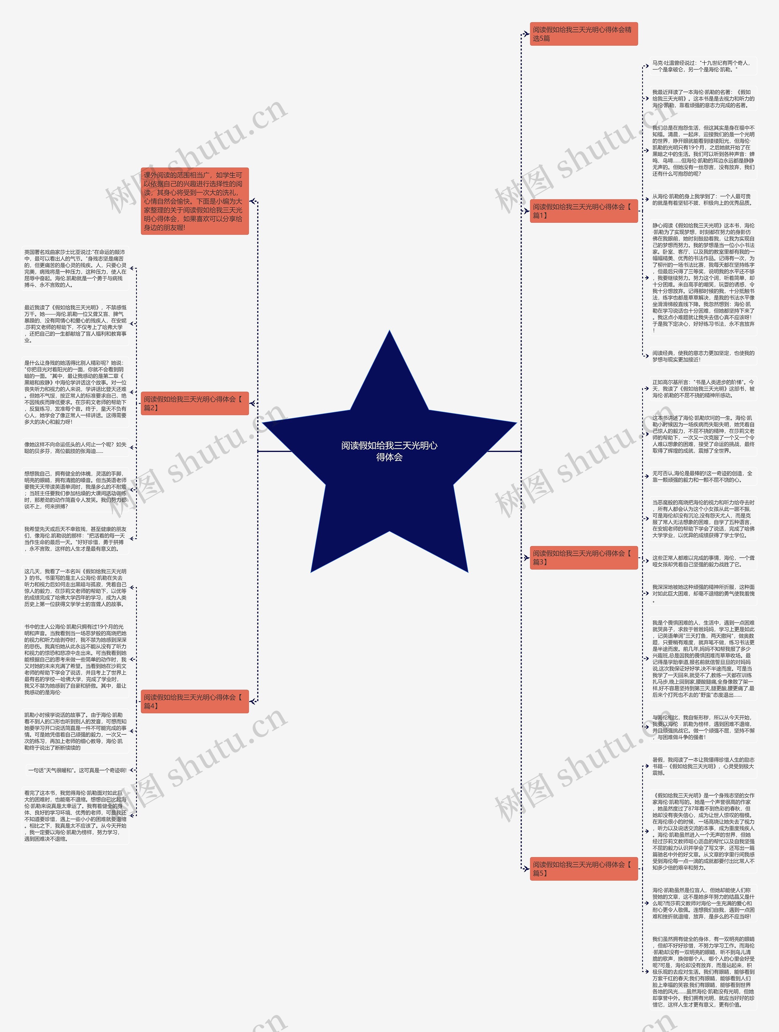 阅读假如给我三天光明心得体会思维导图