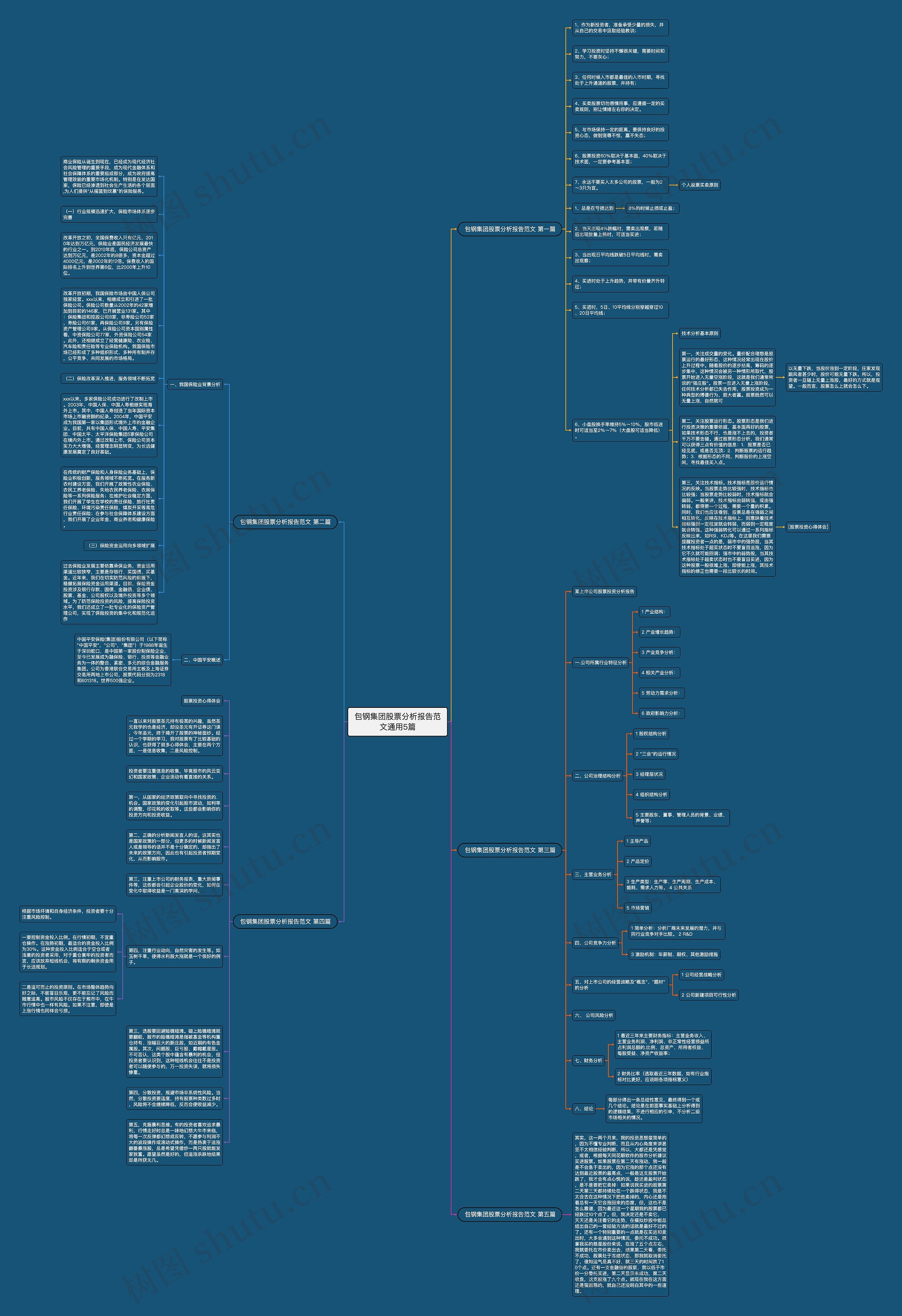 包钢集团股票分析报告范文通用5篇思维导图