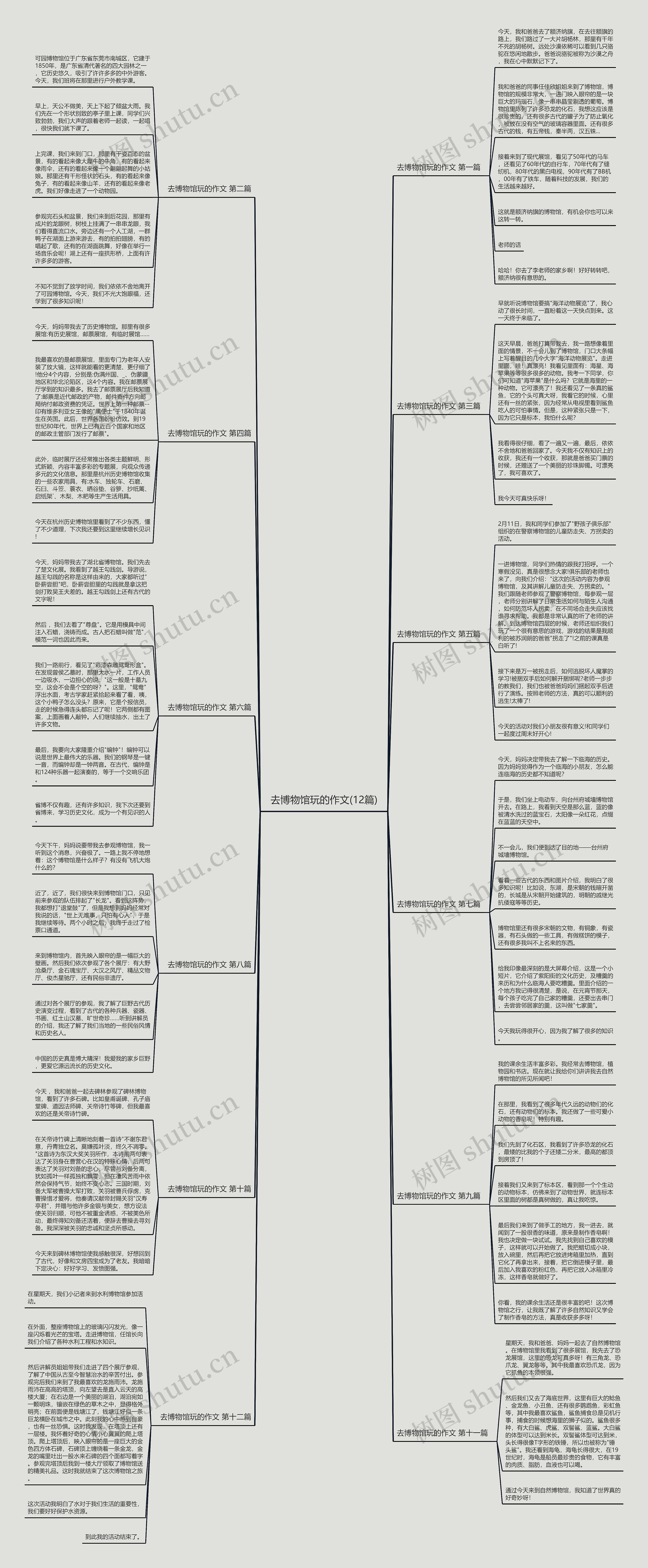 去博物馆玩的作文(12篇)思维导图