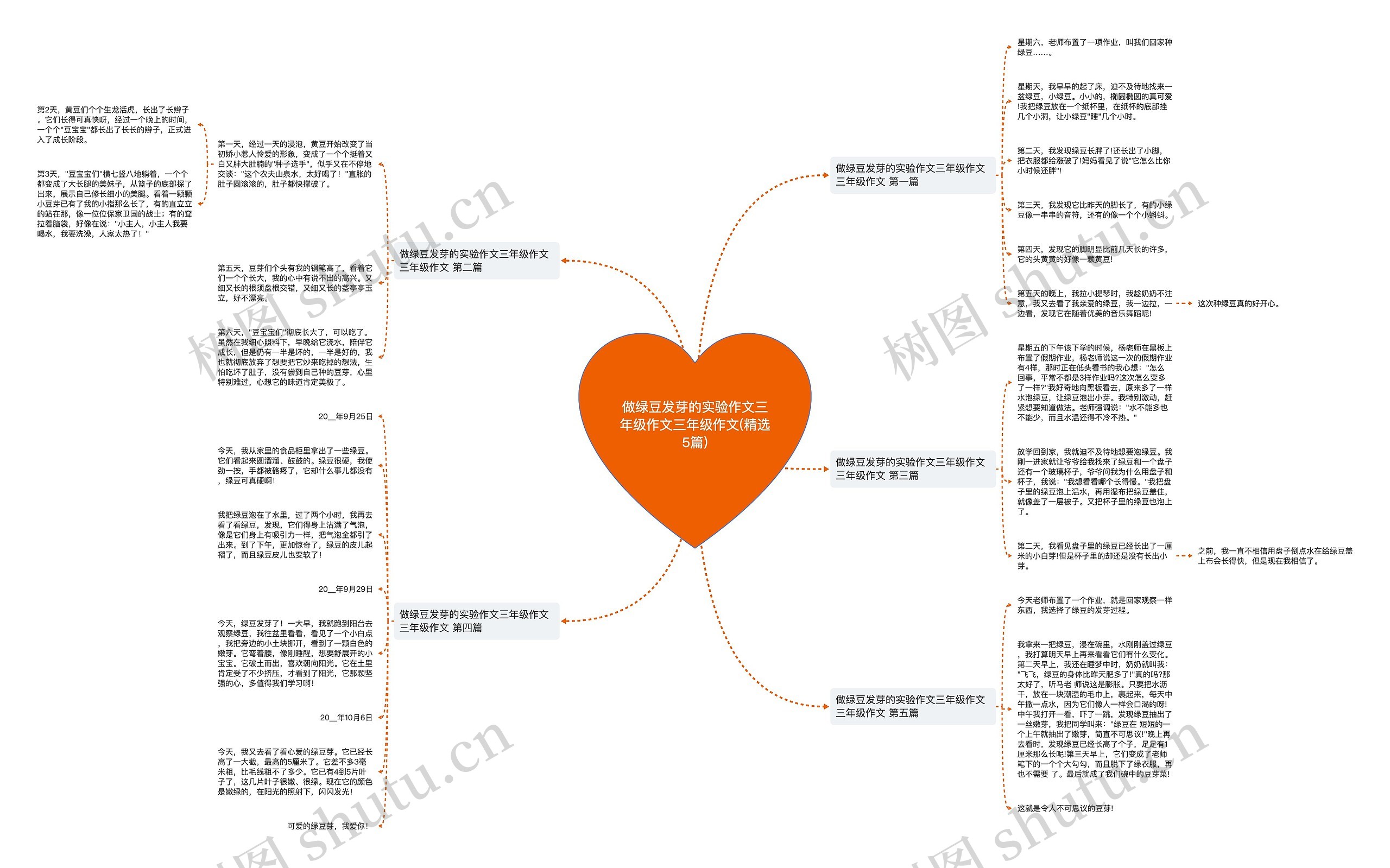 做绿豆发芽的实验作文三年级作文三年级作文(精选5篇)思维导图