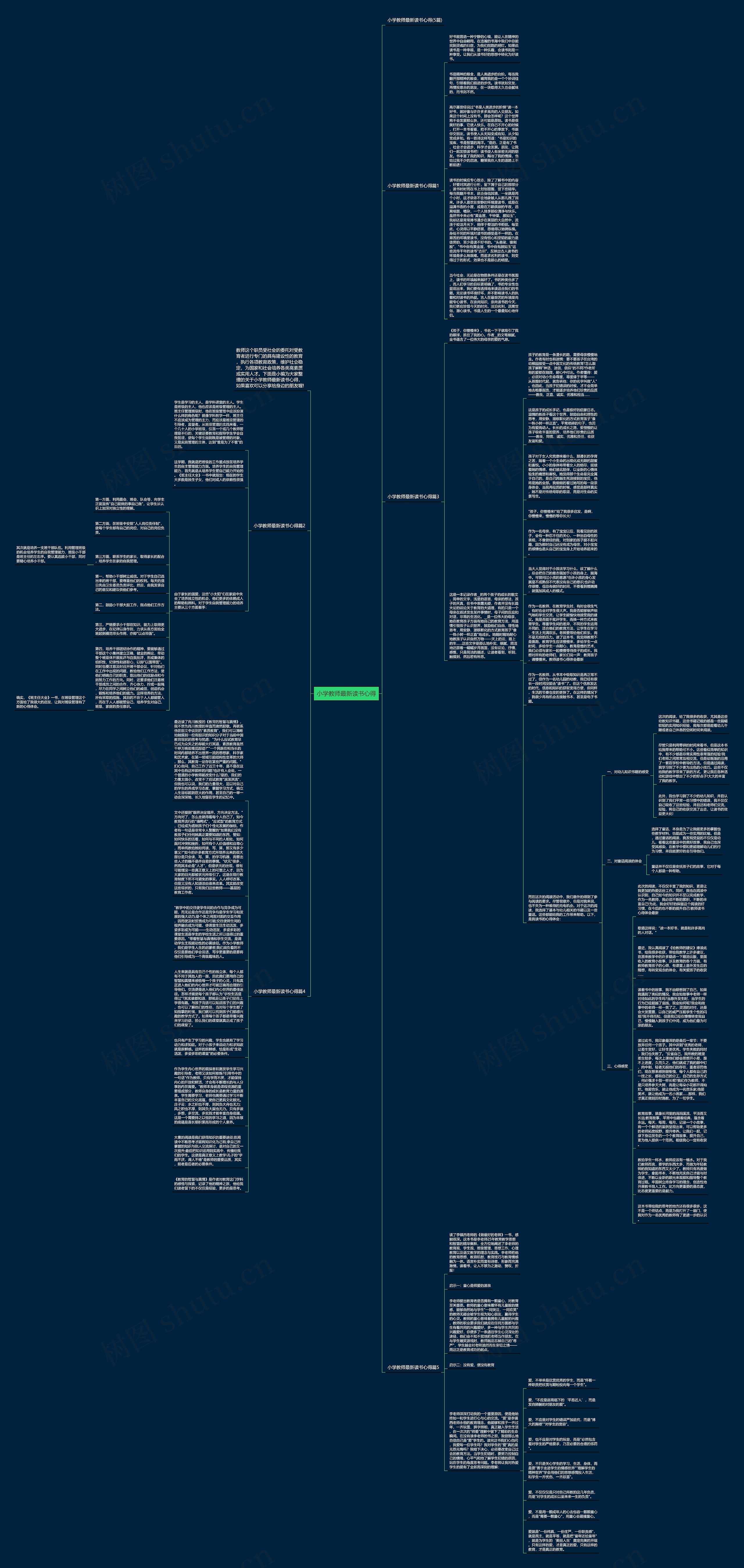 小学教师最新读书心得思维导图