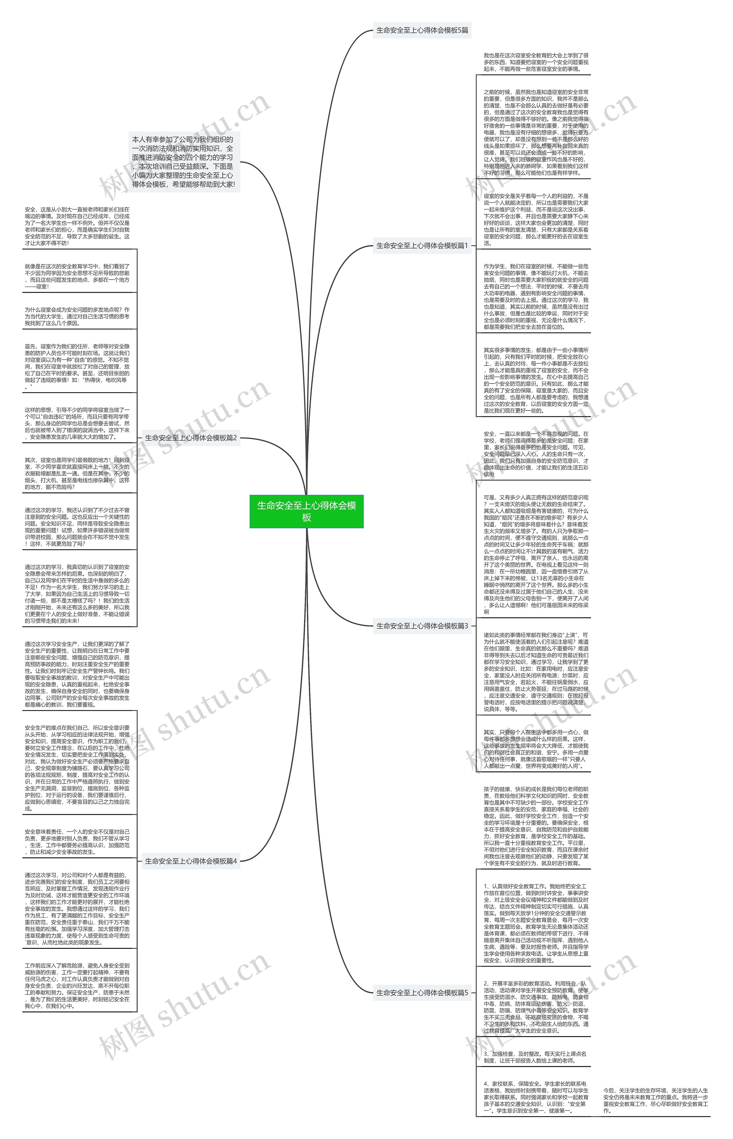 生命安全至上心得体会思维导图