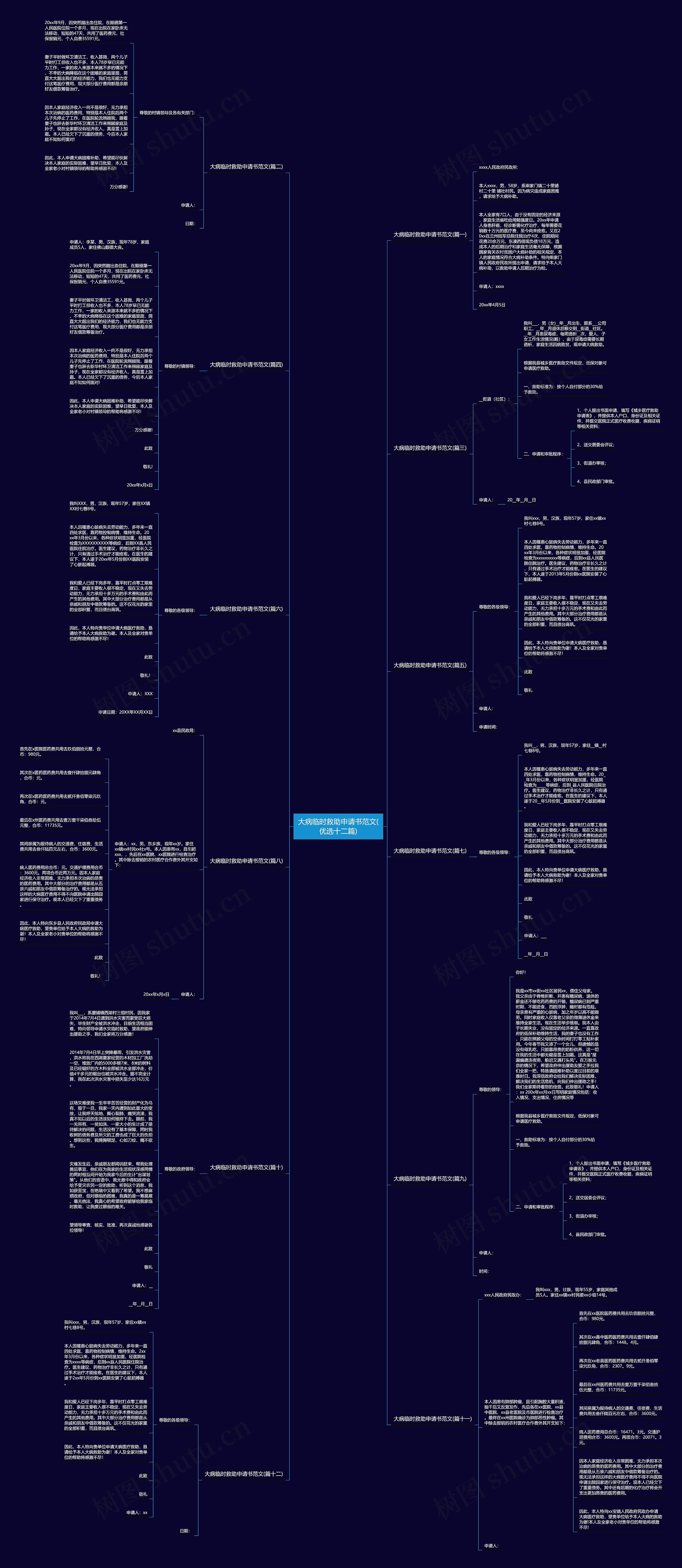 大病临时救助申请书范文(优选十二篇)