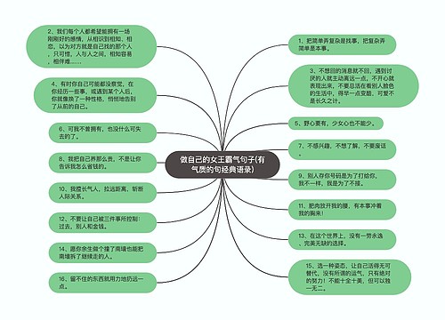 做自己的女王霸气句子(有气质的句经典语录)