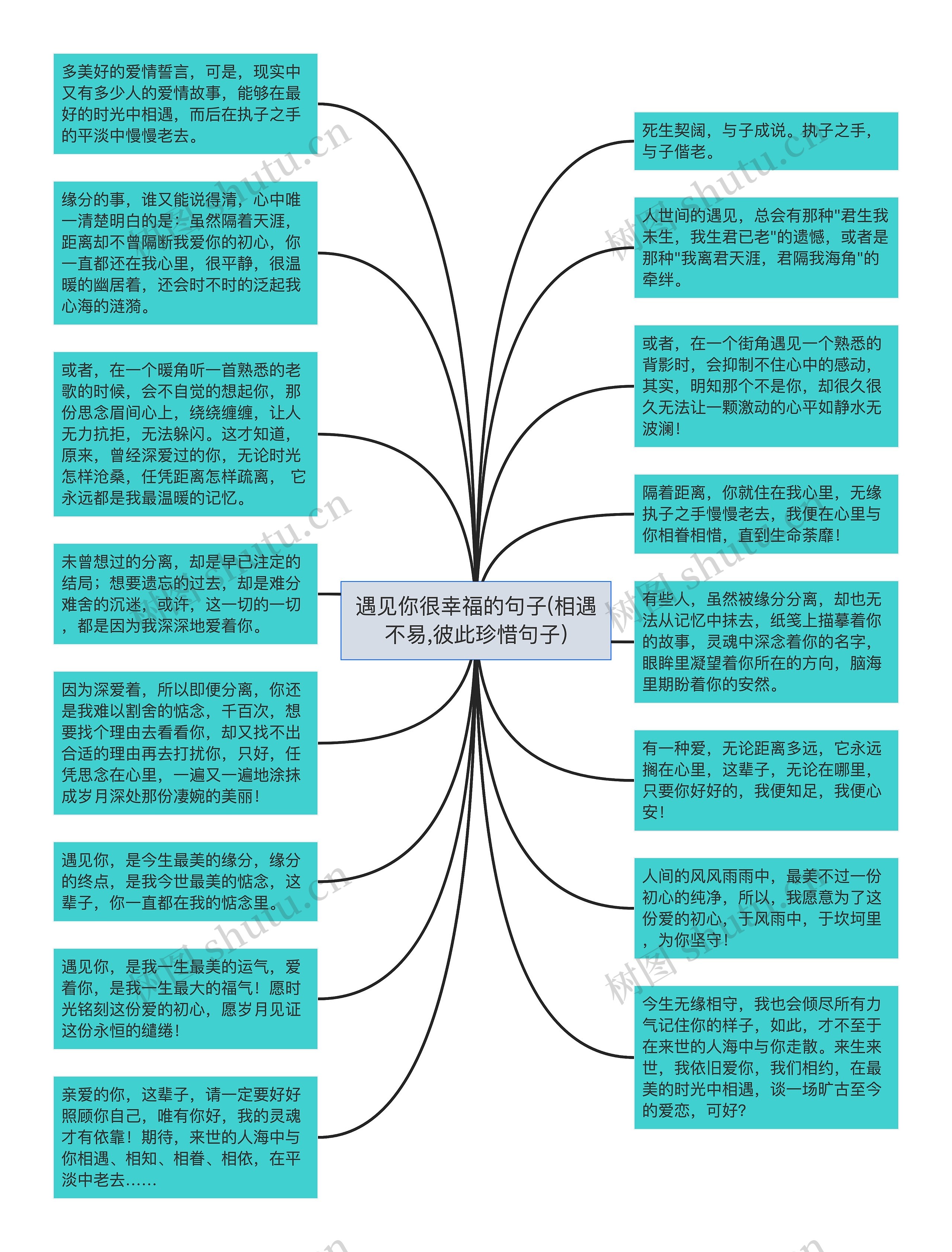 遇见你很幸福的句子(相遇不易,彼此珍惜句子)思维导图