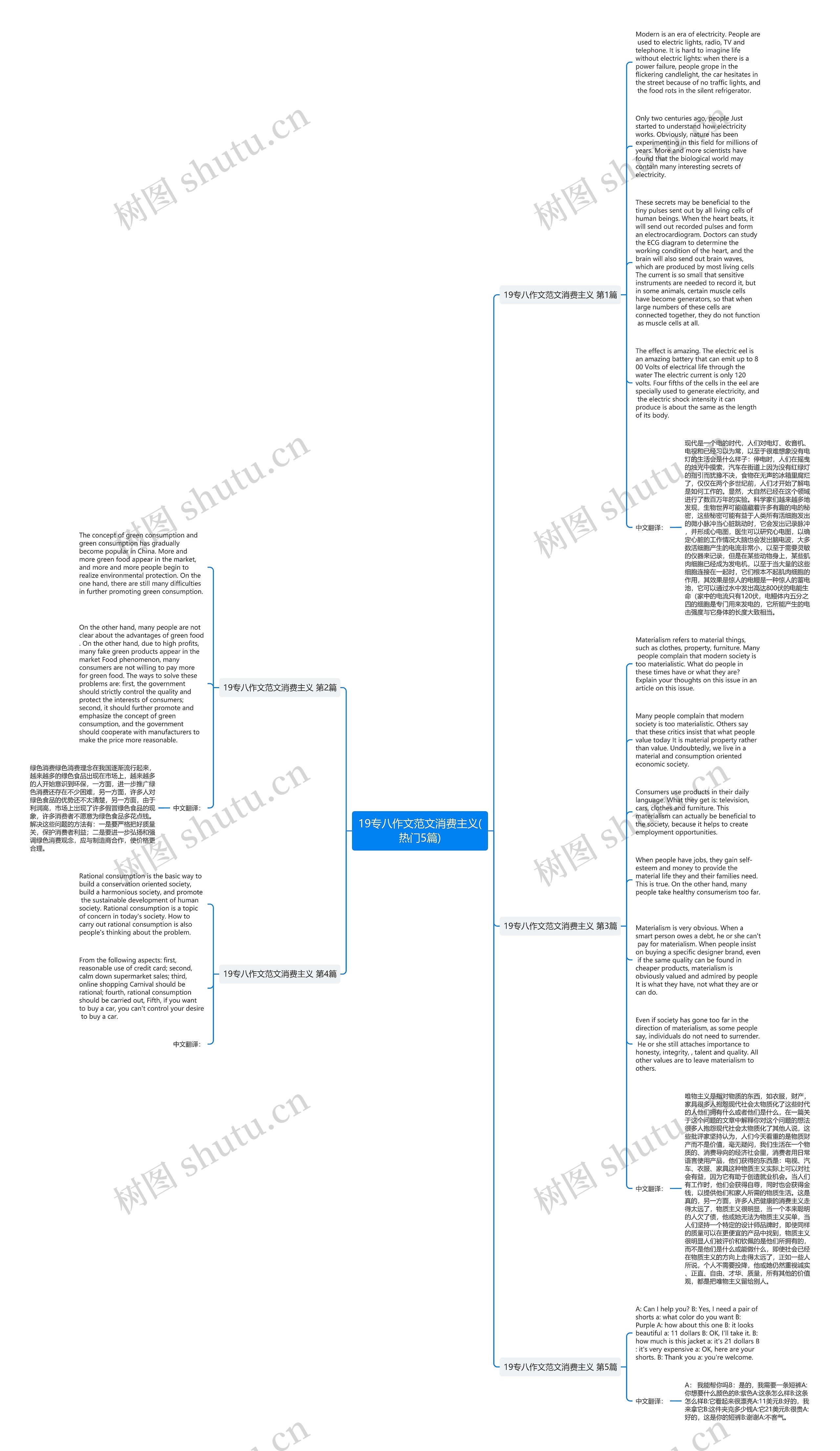 19专八作文范文消费主义(热门5篇)思维导图