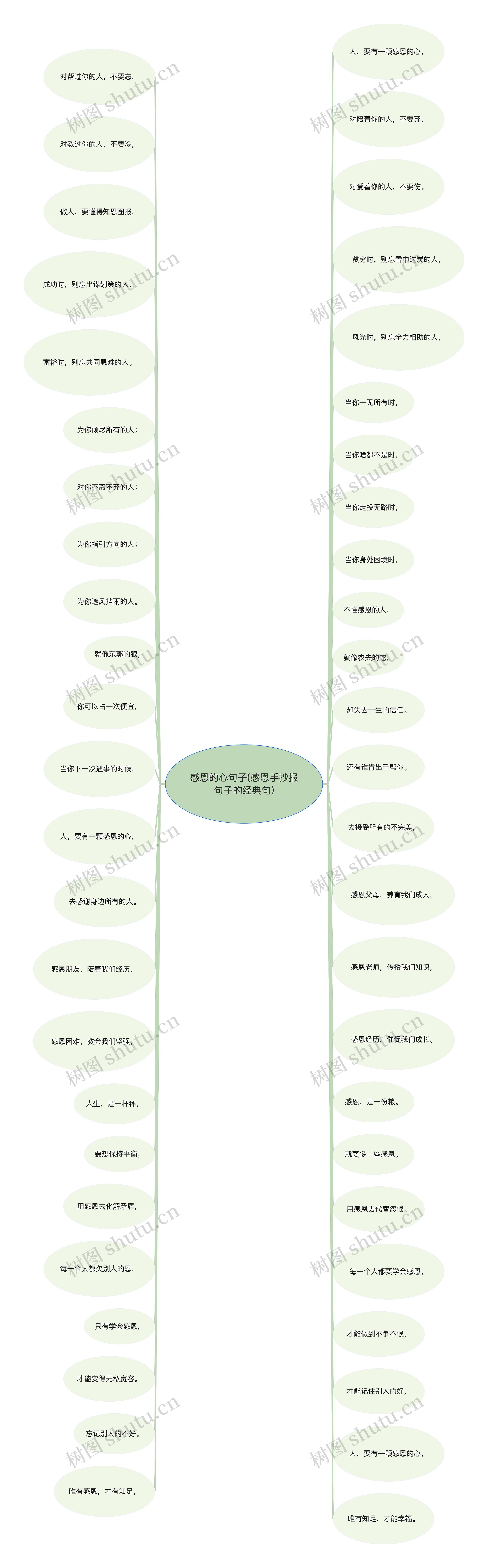 感恩的心句子(感恩手抄报句子的经典句)思维导图