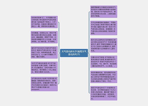 天气变化的句子(描写天气变化的句子)