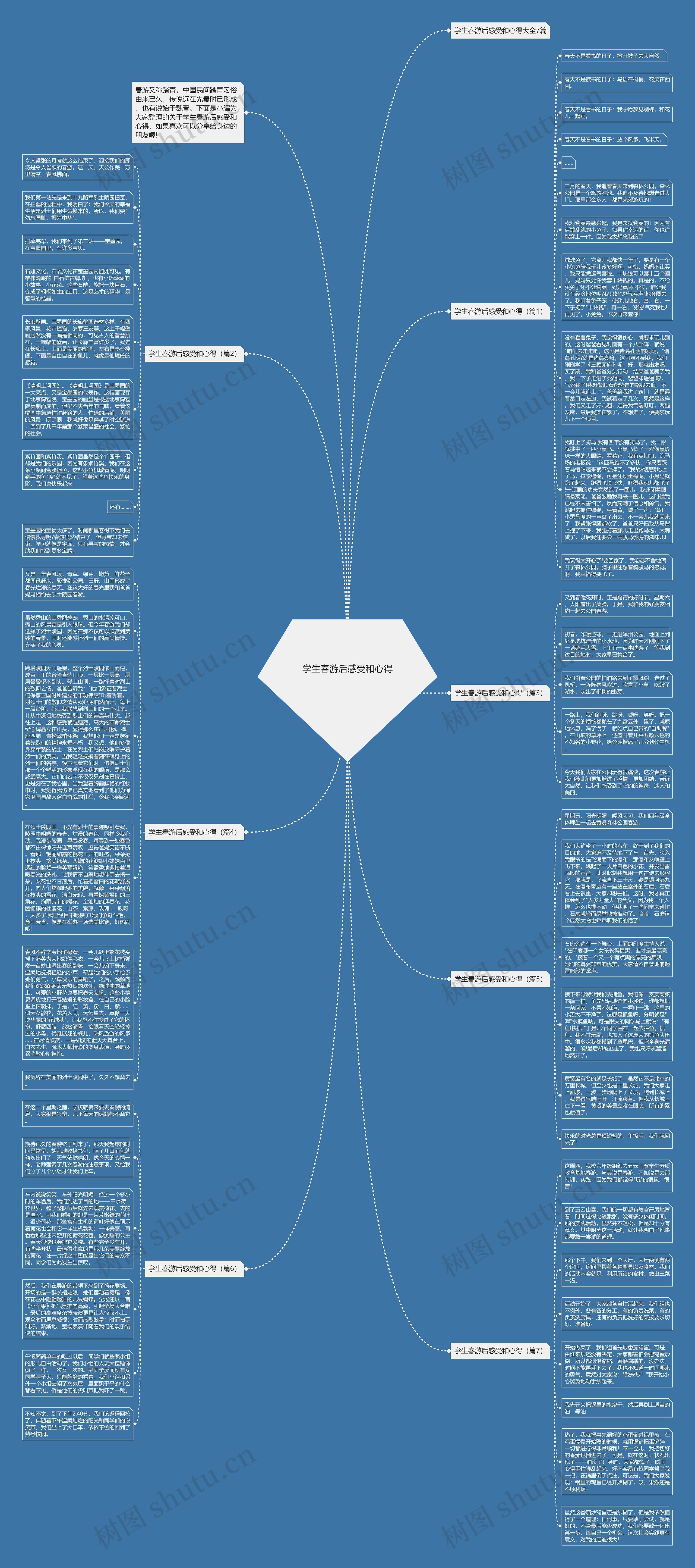 学生春游后感受和心得思维导图