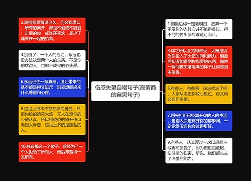 伤感失望自嘲句子(高情商的自黑句子) 伤感失望自嘲句子(高情商的自黑句子)