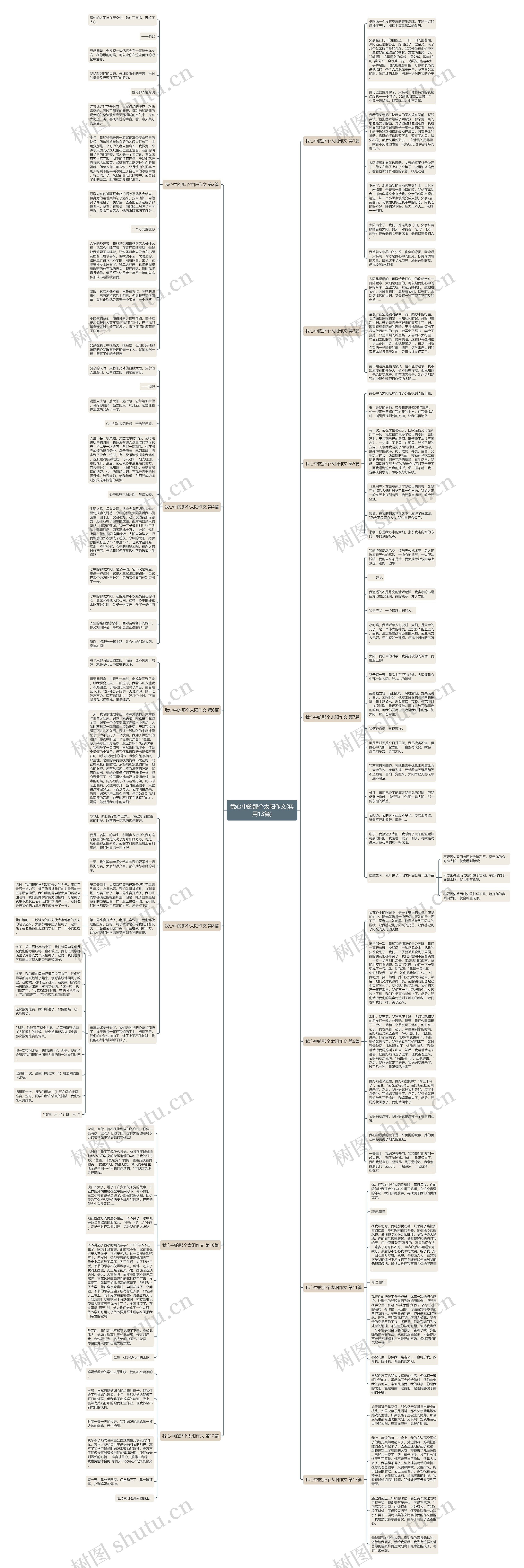 我心中的那个太阳作文(实用13篇)思维导图